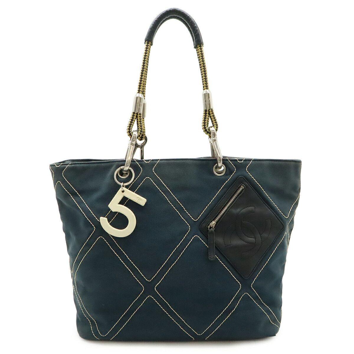 Chanel Chanel Chanel No5 Canvas Leather Tote Bag Textile Tote Bag A27208 DUTY FREE for USA Size ONE SIZE - 1 Thumbnail