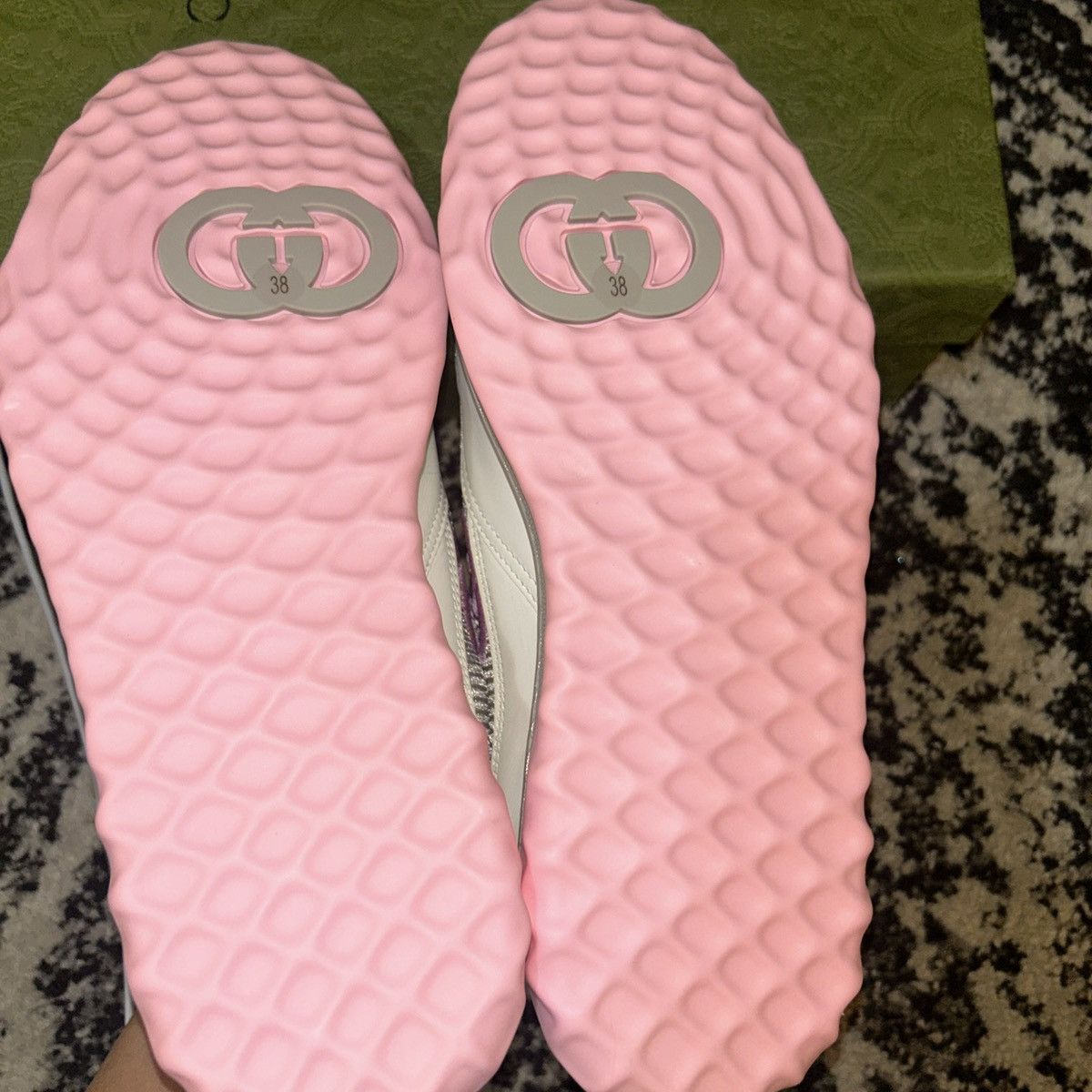 Gucci Gucci MAC80 Pink Grey Off White Sneakers Size US 8 / IT 38 - 6 Thumbnail