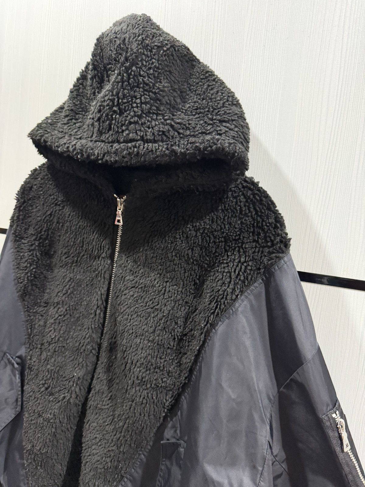 Japanese Brand Emoda Bored Docking MA-1 Faux Sherling Panel Hooded Jaxket Size US XL / EU 56 / 4 - 9 Thumbnail