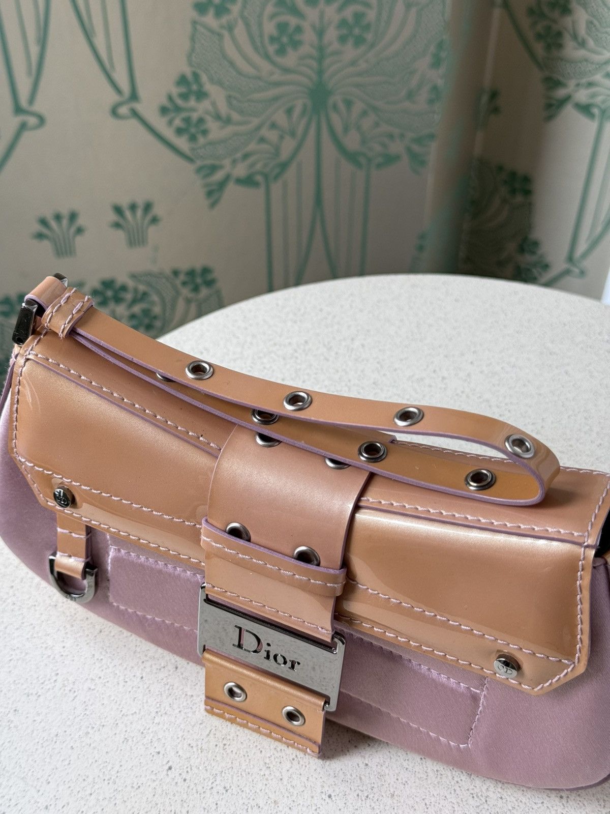 Dior 2002 Dior Street Chic Mini Columbus Pink Satin Clutch Bag Size ONE SIZE - 4 Thumbnail