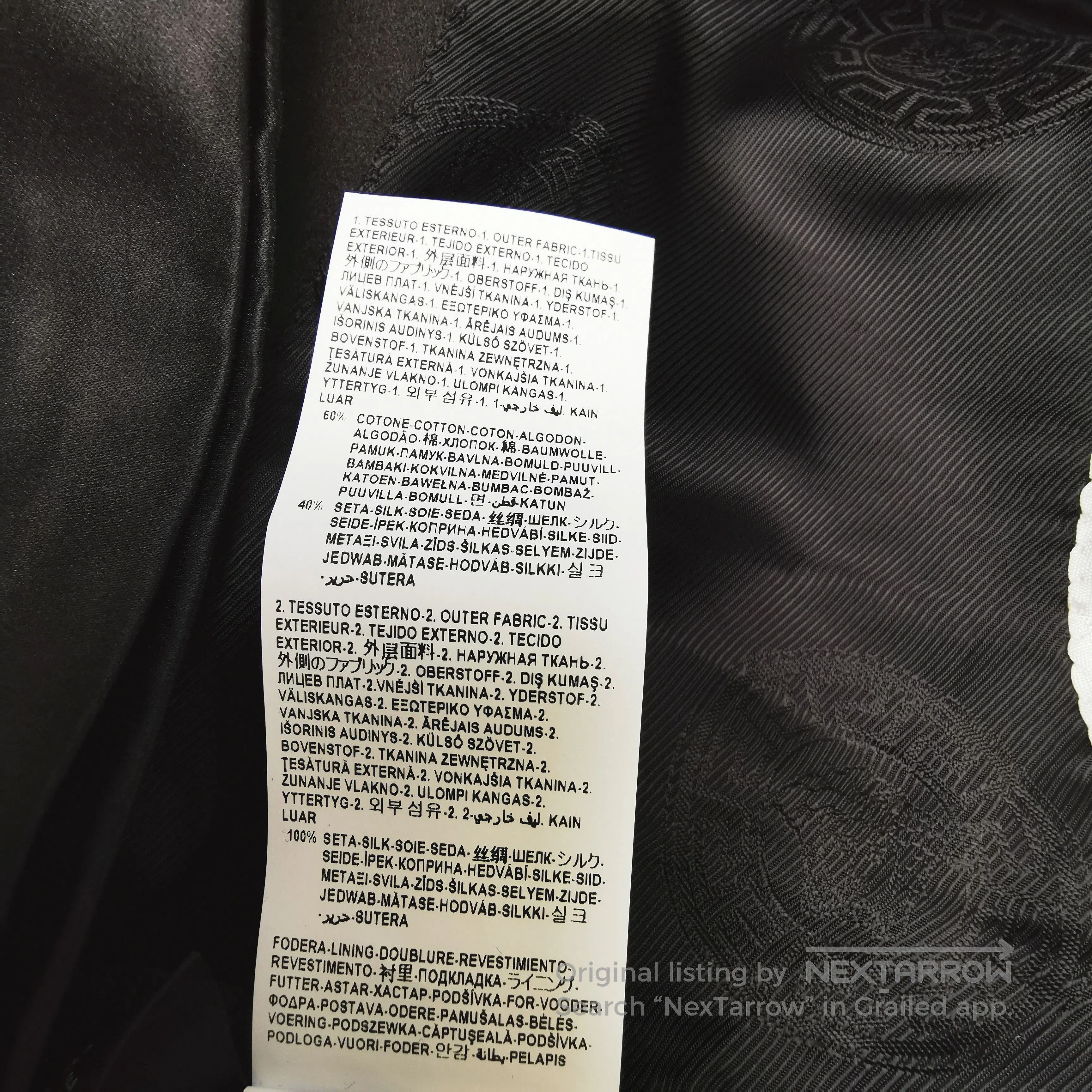 Versace Versace M Cotton-Silk Solid Lapel Suit Set. Size US M / EU 48-50 / 2 - 7 Thumbnail