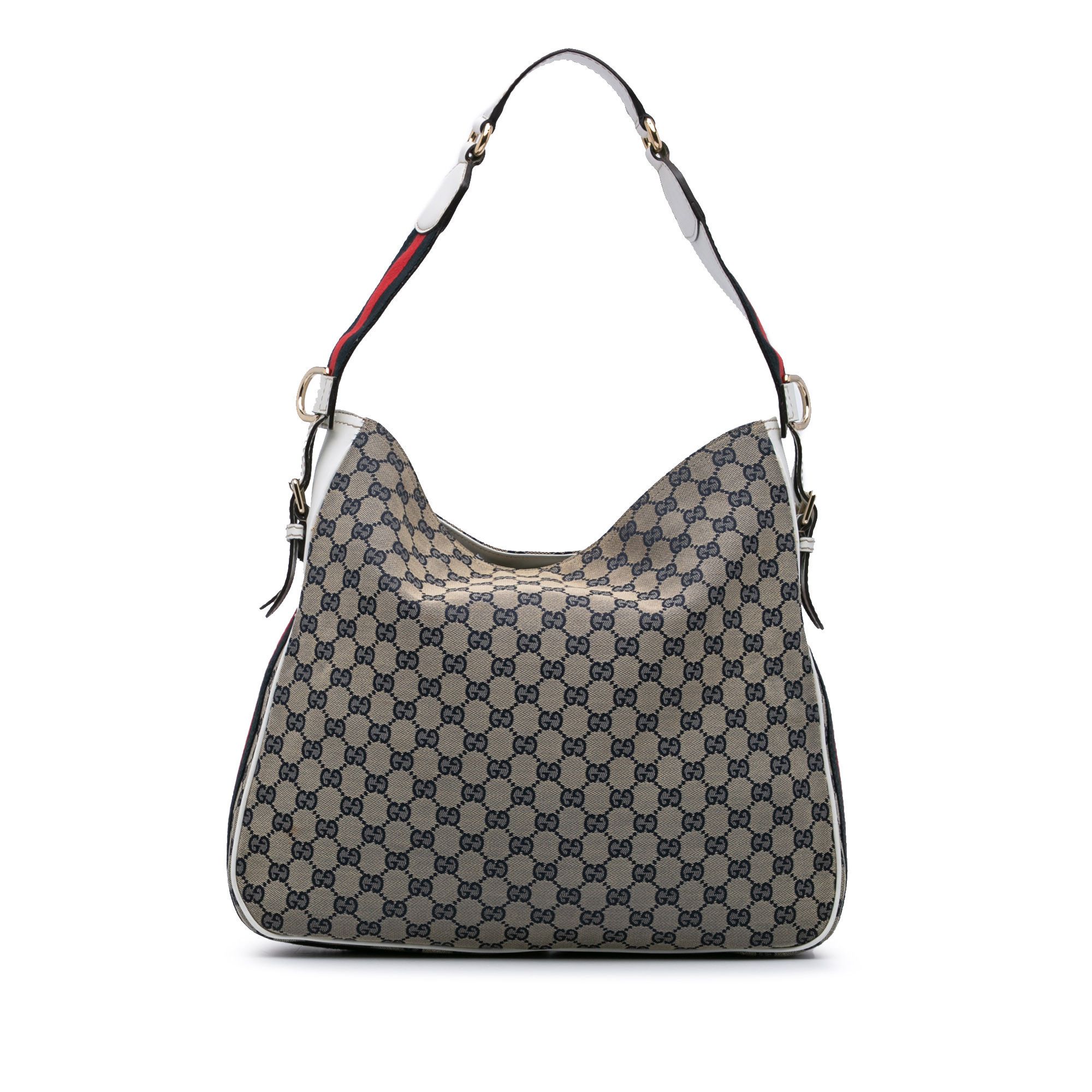 Gucci Medium GG Canvas Web Heritage Shoulder Bag in Brown, Women's
