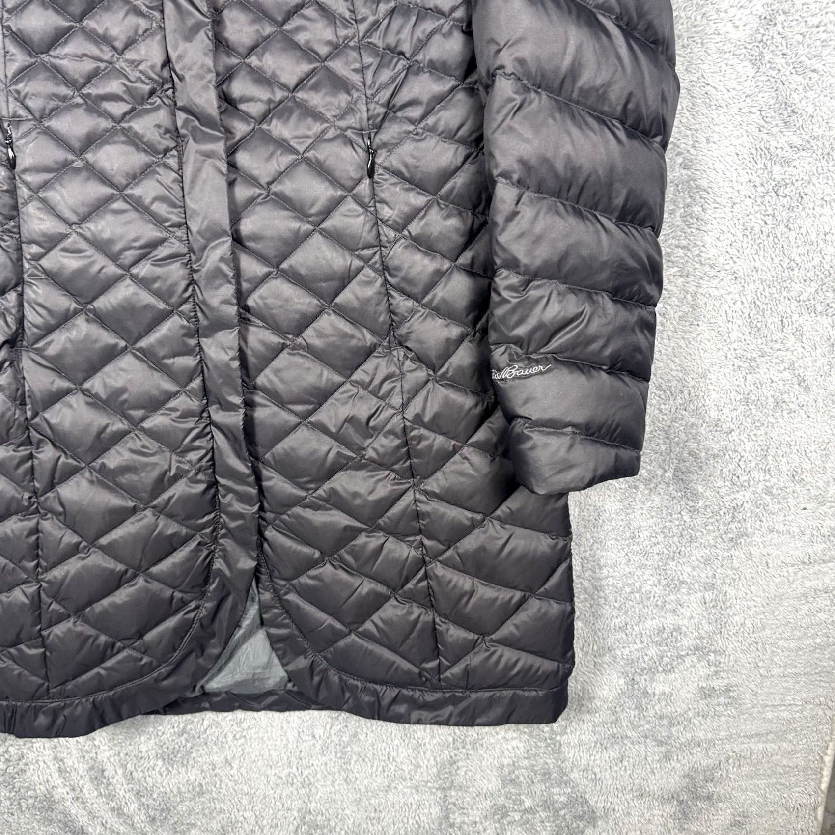 Eddie Bauer Eddie Bauer Down Jacket Womens S Long Quilted Puffer Coat Full Zip Faux Fur Black Modest Size S Womens Size S / US 4 / IT 40 - 4 Thumbnail