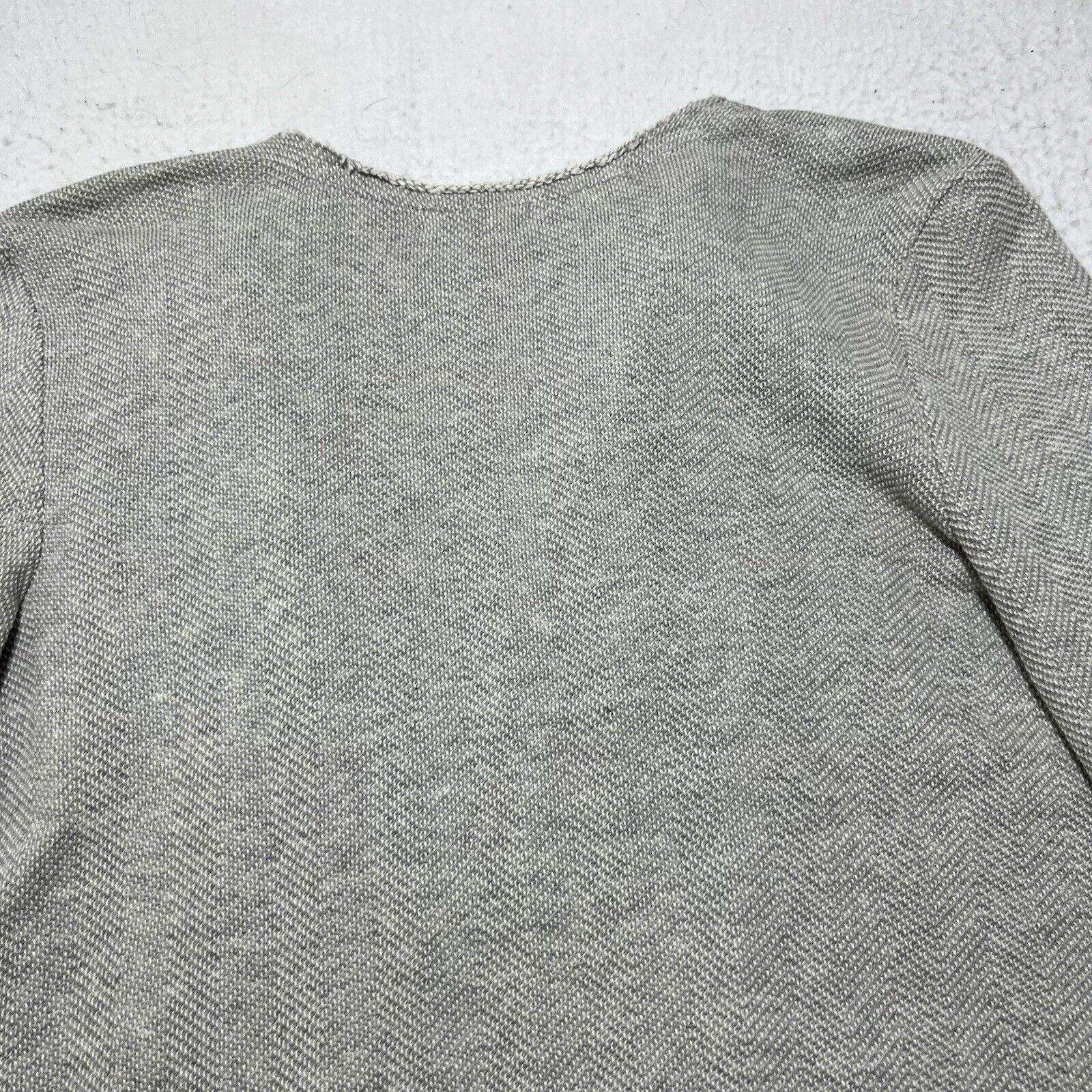 Other Caslon Small Open Front Cardigan Gray Herringbone Zip Size S / US 4 / IT 40 - 10 Thumbnail