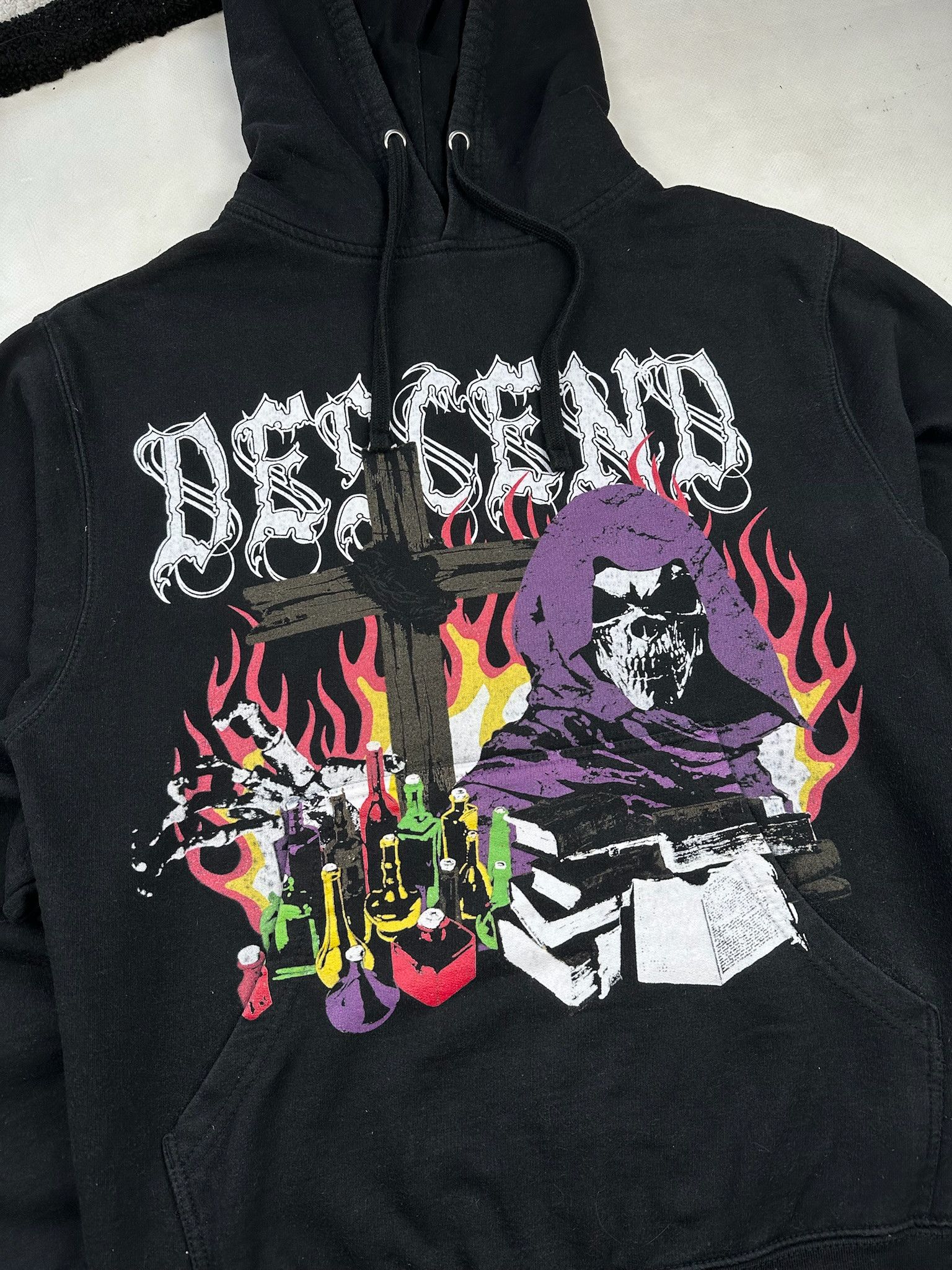 Designer Descending skull hoodie suicideboys style flame death Size US S / EU 44-46 / 1 - 3 Thumbnail