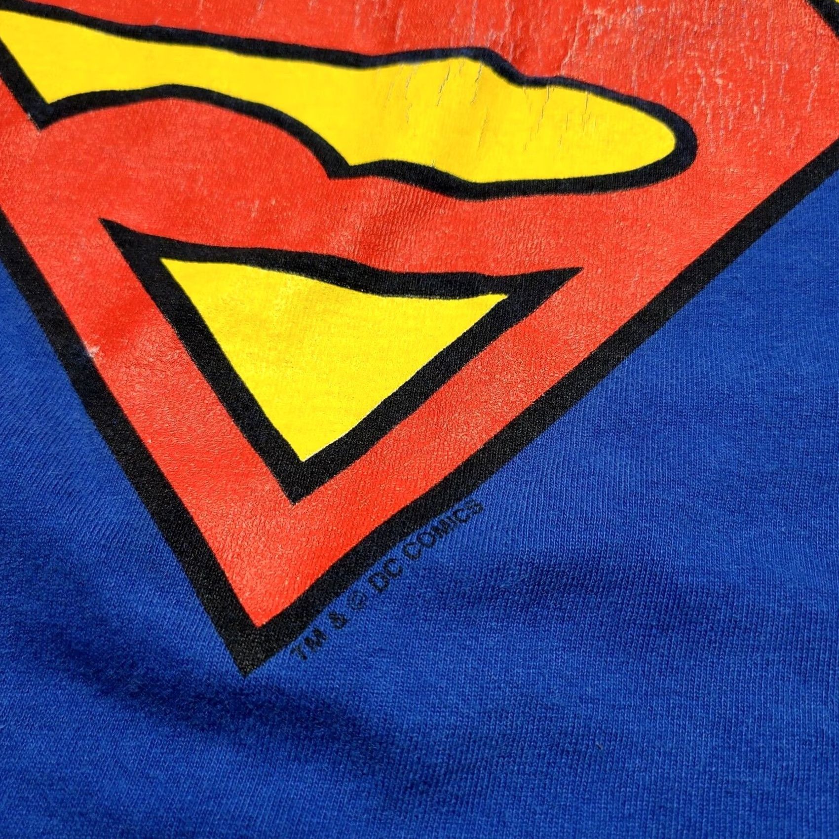 Gildan VINTAGE Superman Logo T-Shirt XL Gildan Heavyweight Movie Promo DC Comics Shirt Mens Short Sleeve Crew Neck Solid Blue 90s Size US XL / EU 56 / 4 - 4 Thumbnail