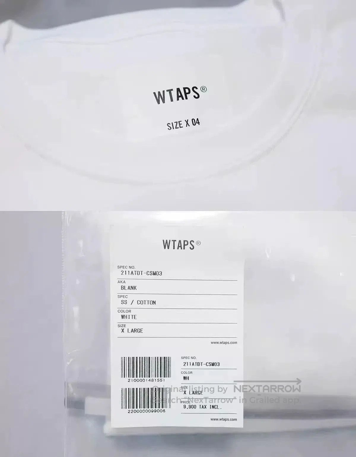 Wtaps WTAPS BLANK SS Cotton T. Size US XL / EU 56 / 4 - 6 Thumbnail