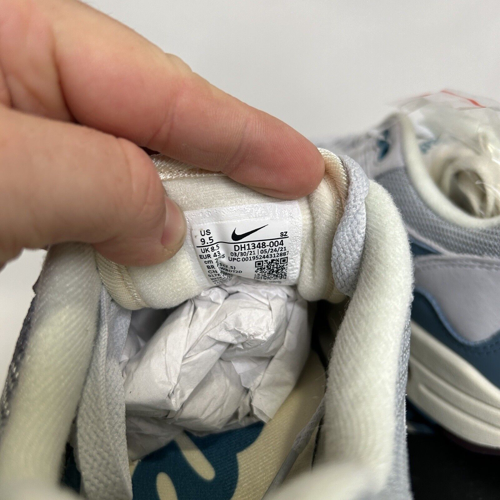 Nike Nike x Patta Air Max 1 “Noise Aqua” With Bracelet 2024 Size US 9.5 / EU 42-43 - 6 Thumbnail