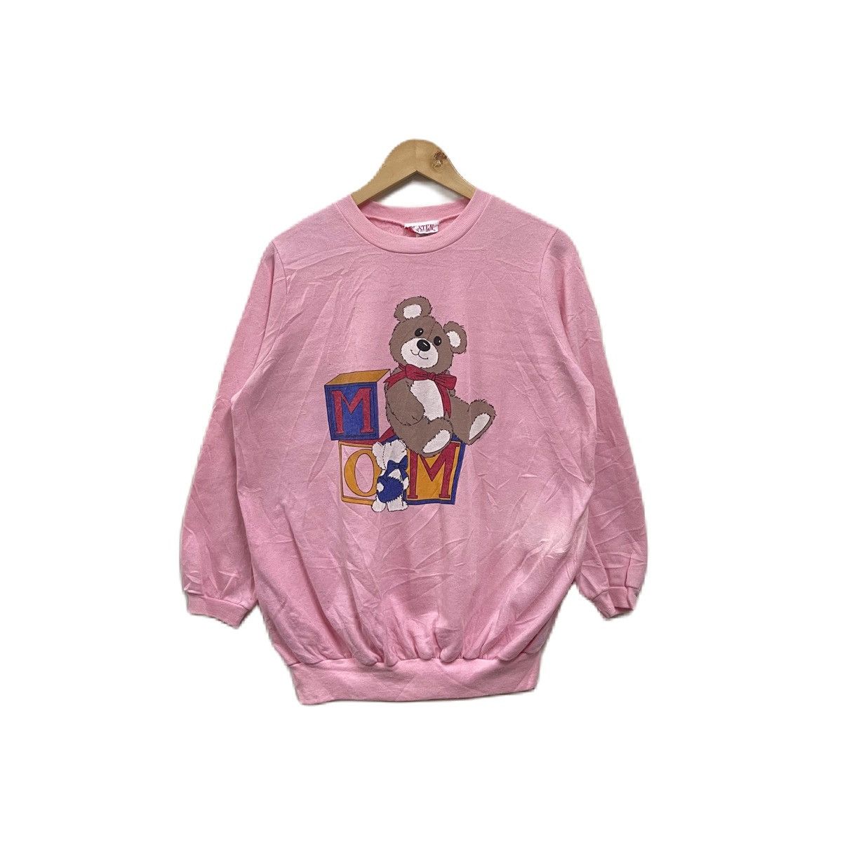 Vintage Vintage 80s MOM Teddy Bear sweatshirt Size US L / EU 52-54 / 3 - 1 Thumbnail