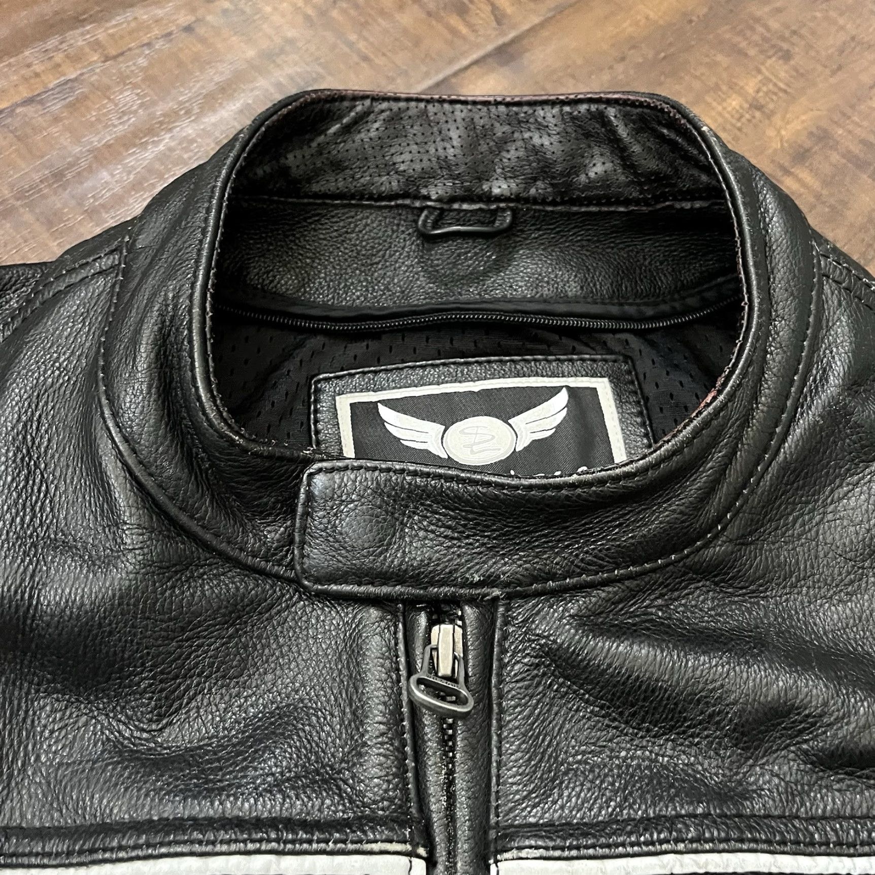Vintage VINTAGE Street Legal Leather Jacket - Motorcycle Biker Cafe Racer Full Zip, Mens XL, Black, Classic Style Size US XL / EU 56 / 4 - 4 Thumbnail
