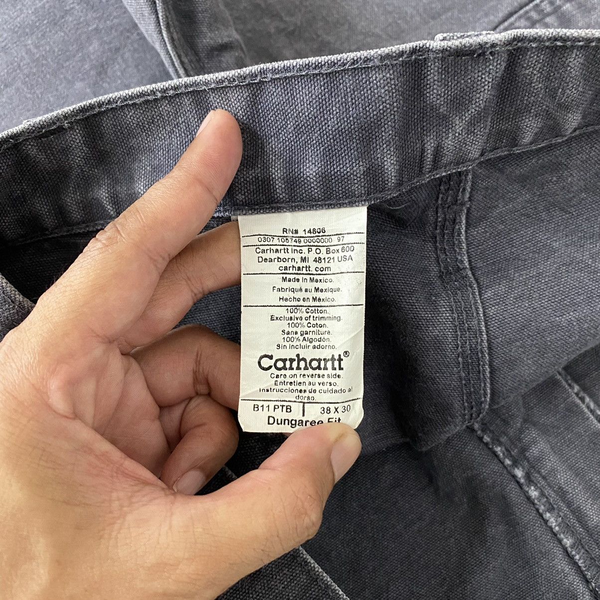 Carhartt VTG Carhartt Faded Petrol Blue Spaltter Carpenter Work Pants Size US 38 / EU 54 - 19 Thumbnail