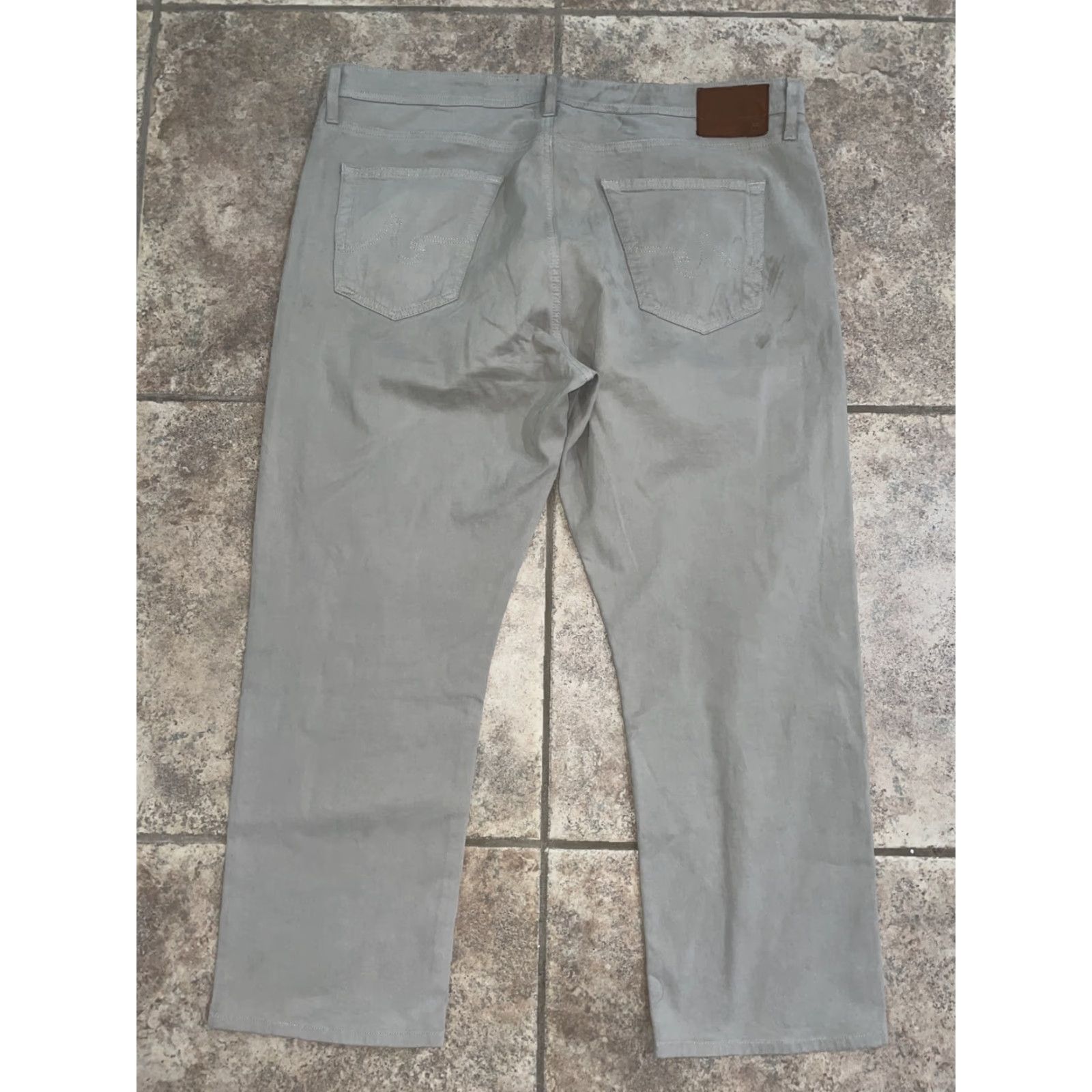 Vintage AG Adriano Goldschmied The Graduate Beige Pants Mens 40x32 Chino Regular Beige 40 32 Mens Size US 40 / EU 56 - 4 Thumbnail