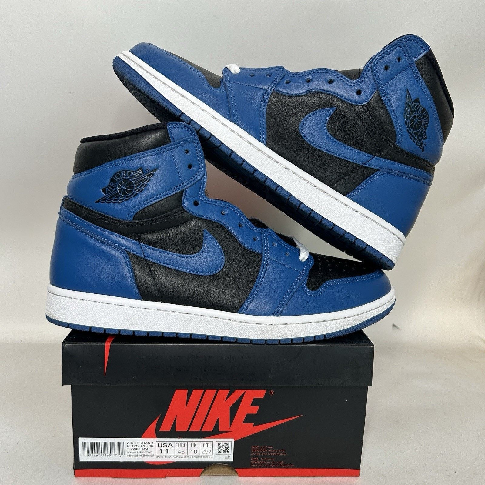 Nike Nike Air Jordan 1 Retro High OG “Dark Marina Blue” Size US 11 / EU 44 - 1 Thumbnail