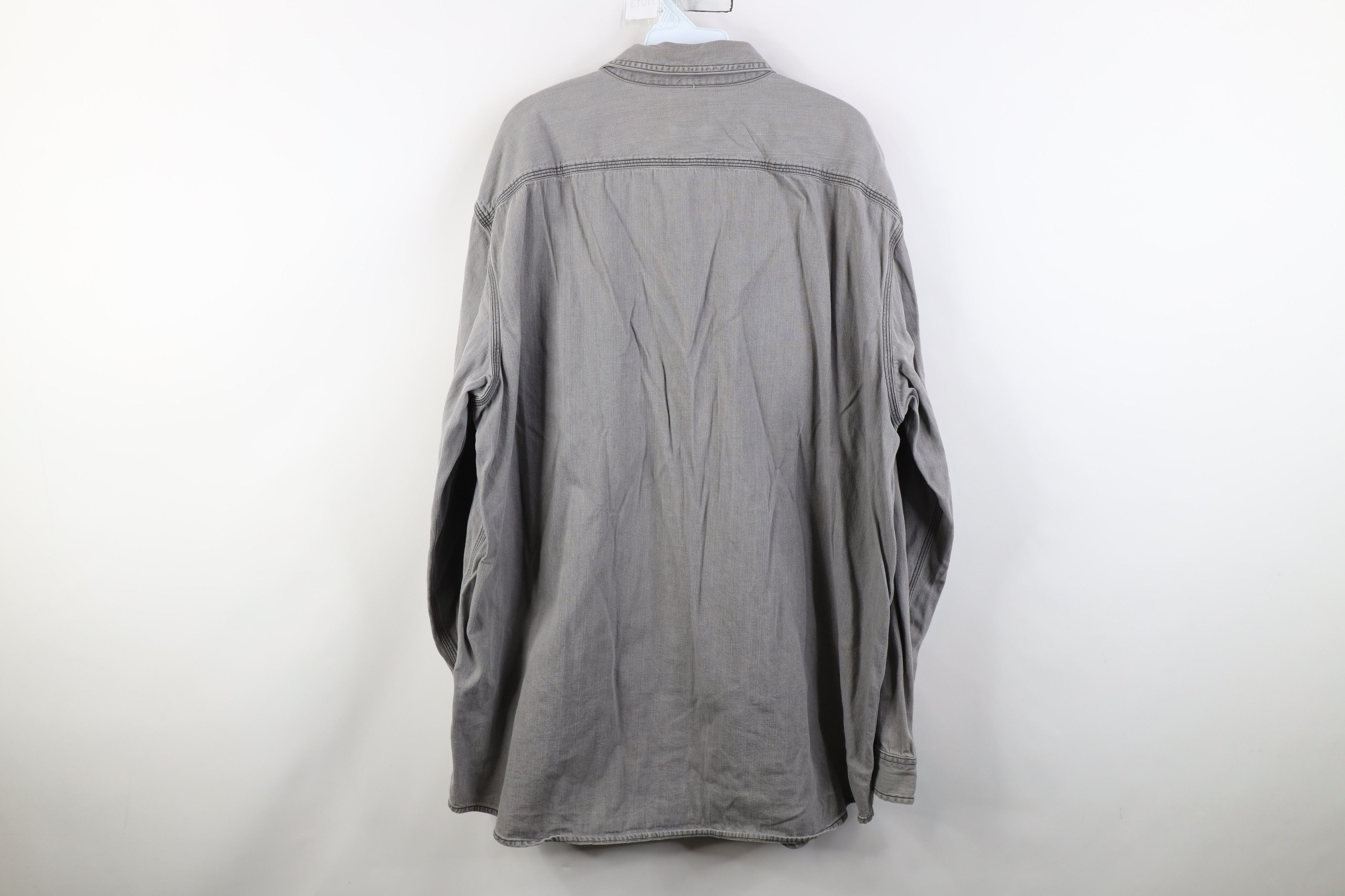 L.L. Bean Vintage LL Bean Stonewash Double Pocket Button Shirt Gray Size US XL / EU 56 / 4 - 12 Thumbnail