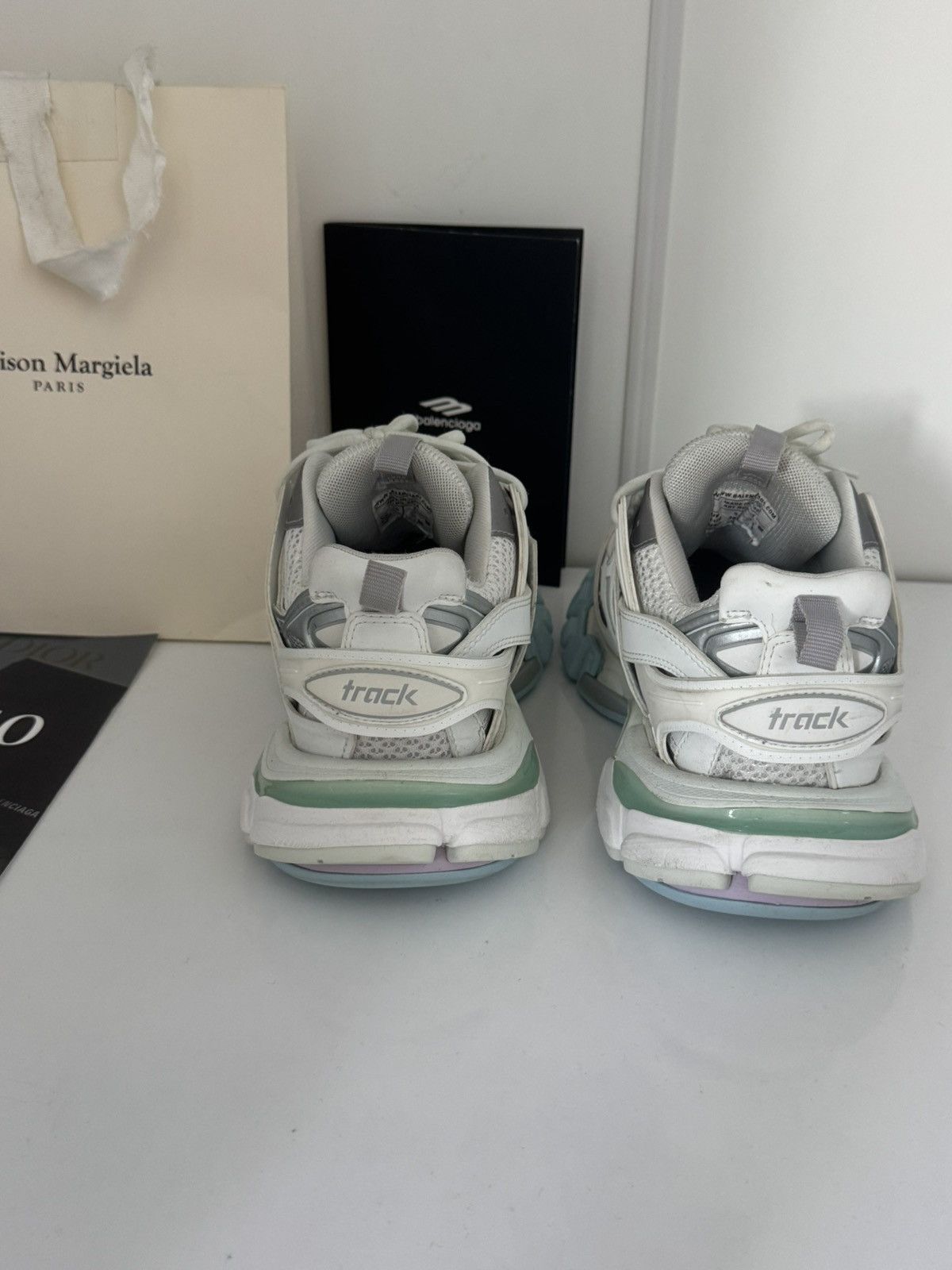Balenciaga ✅Balenciaga track 1 white light blue 38 Size US 8 / IT 38 - 4 Thumbnail