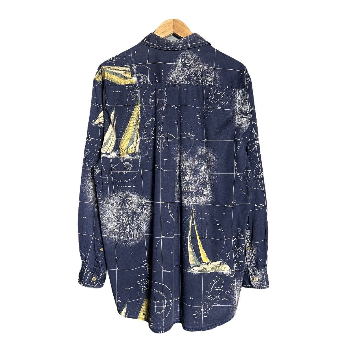 Nautica Vintage Nautica Sailing Boat Over Print Button Up Shirt Size US M / EU 48-50 / 2 - 2 Thumbnail