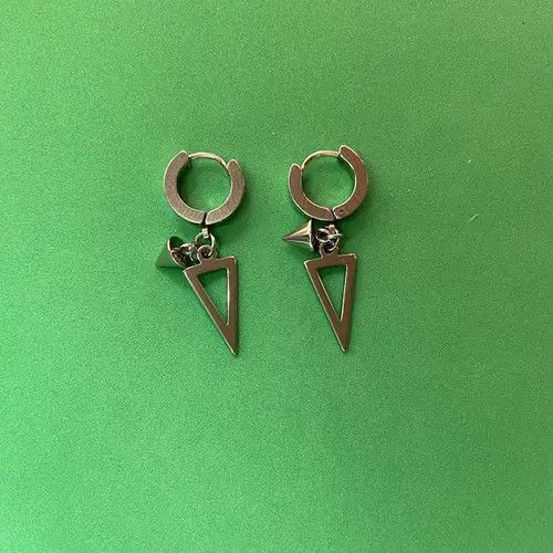 Other Titanium Steel Spike Dangle Drop Earrings for Men Women Size ONE SIZE - 4 Thumbnail