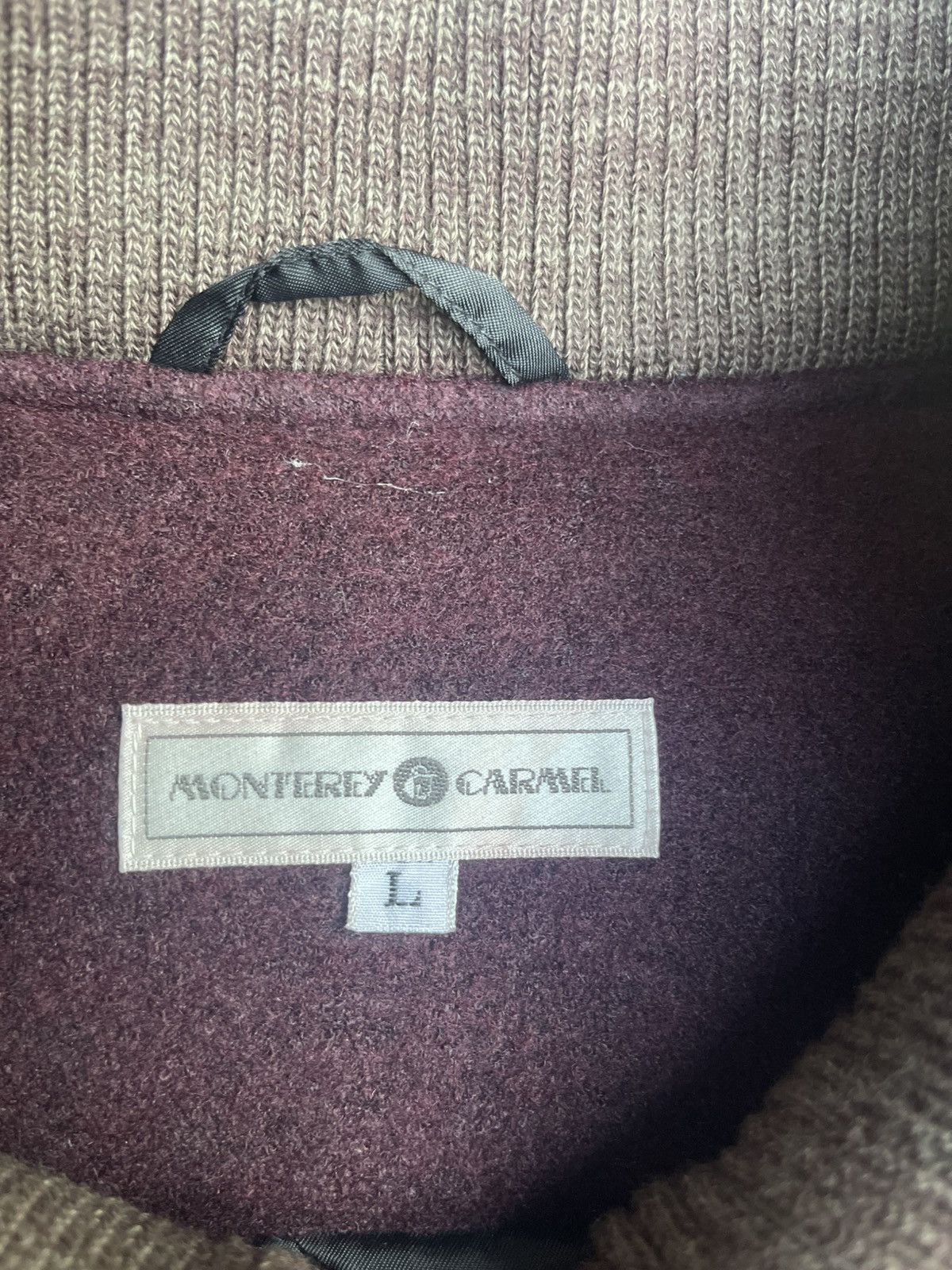 Japanese Brand Monterey Carmel Heritage Jacket Wool Knit & Quilted Panel Size US L / EU 52-54 / 3 - 4 Thumbnail