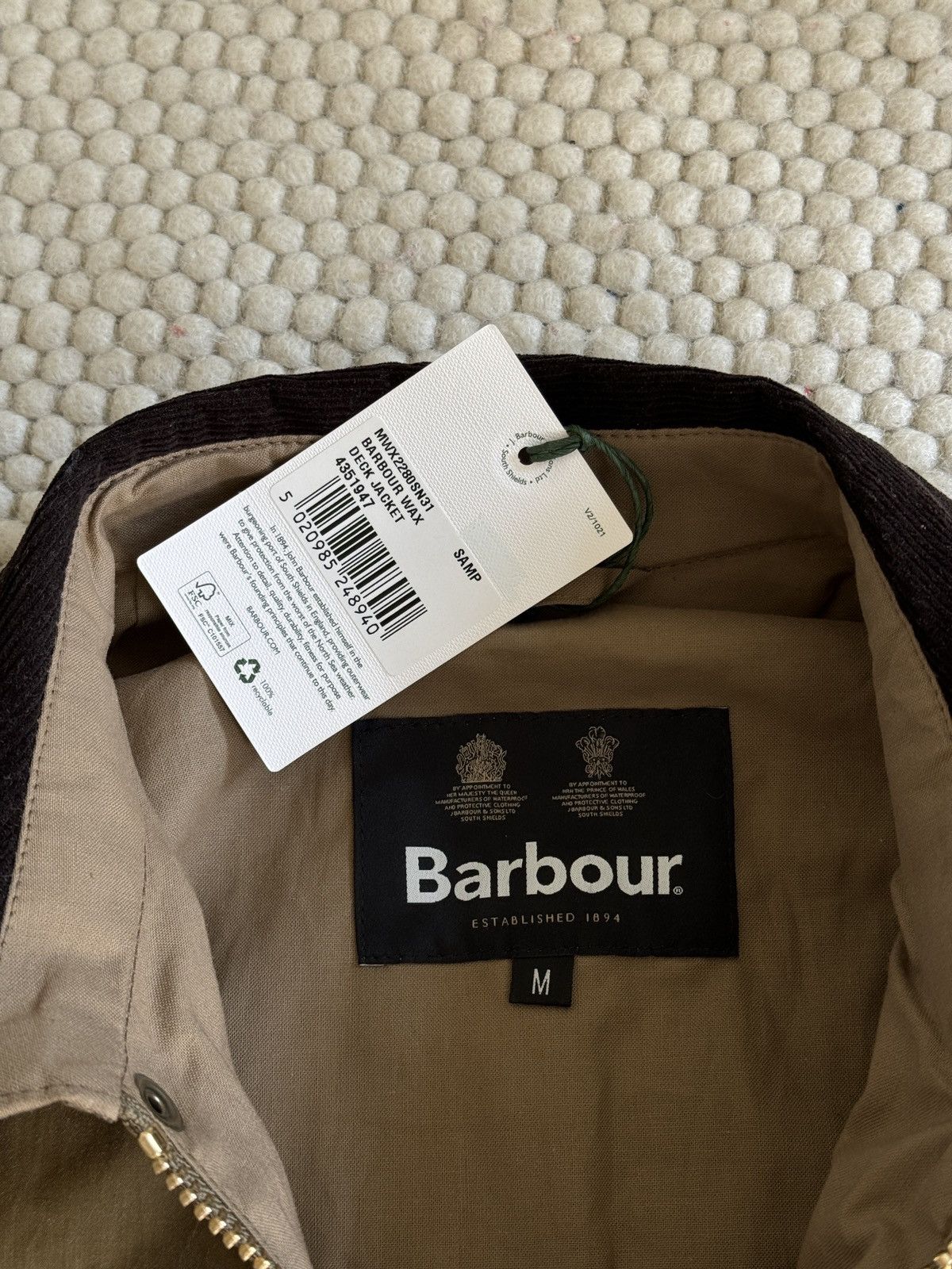 Barbour Barbour Deck Jacket waxed M sand beige hunter coat wax Size US M / EU 48-50 / 2 - 7 Thumbnail