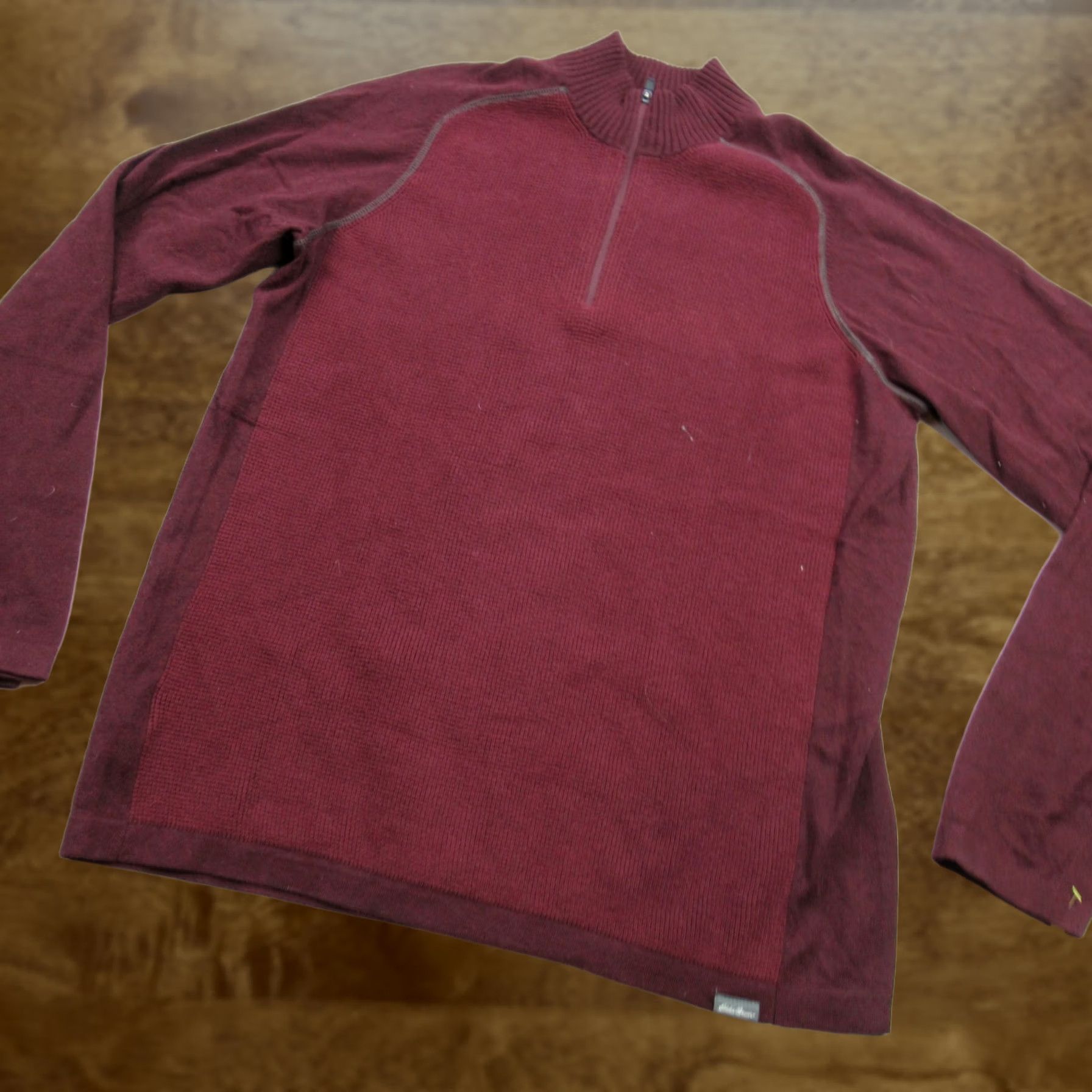 Eddie Bauer Eddie Bauer SweatEr Mens XL Burgundy Long Sleeve 1/4 Zip Pullover Outdoors Size US XL / EU 56 / 4 - 1 Thumbnail