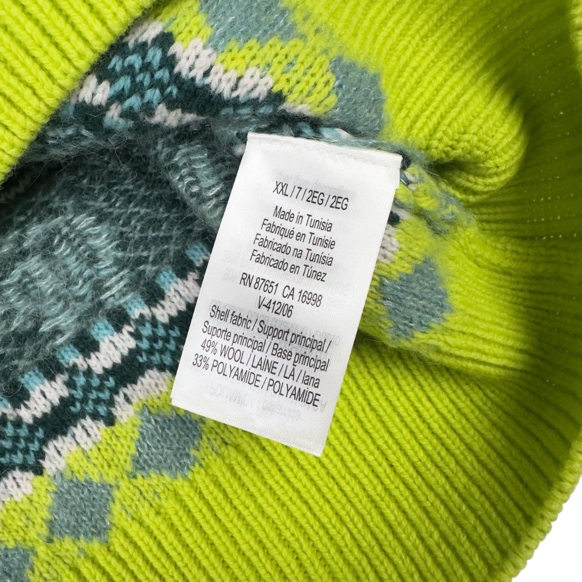 Lacoste Lacoste Fair Isle Sweater 2XL Wool Alpaca Knit Unisex NWT Size US XXL / EU 58 / 5 - 4 Thumbnail