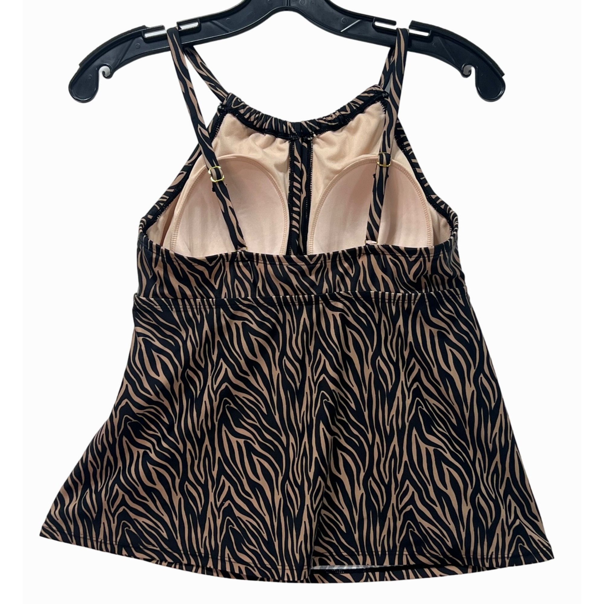 Other Kona Sol - Women's High Neck Tankini Top - Brown - Medium (8 Size ONE SIZE - 2 Thumbnail