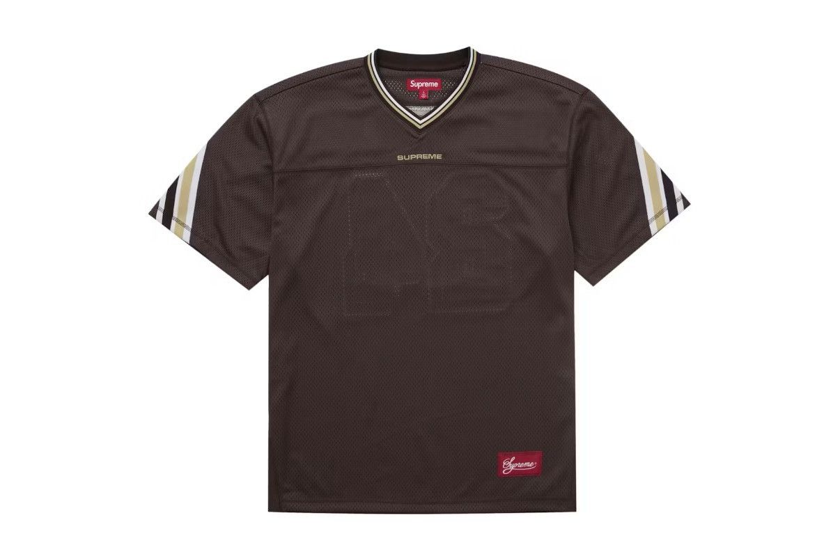 Supreme Supreme Jacquard Rib Football Jersey (FW24) Brown size Large Size US L / EU 52-54 / 3 - 2 Thumbnail