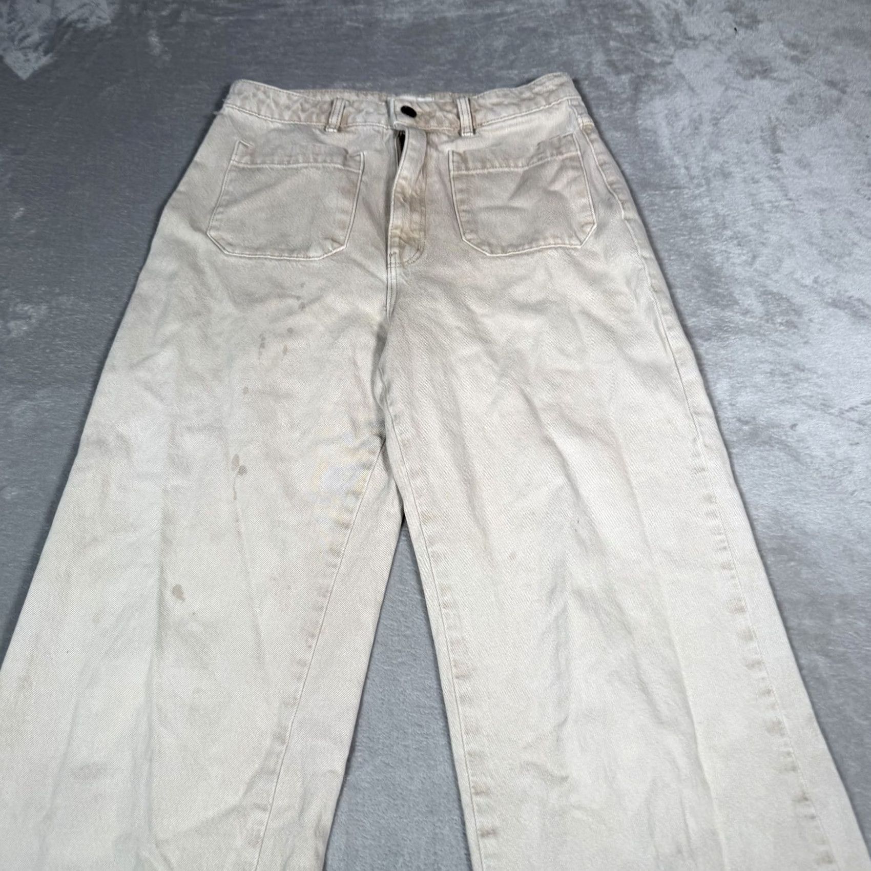 Vintage Rolla’s Sailor Jeans Beige 29 High Rise Wide Leg 5-Pocket Denim Pants Womens Regular Size 29 Jeans Hanwears? Size 29" - 3 Thumbnail