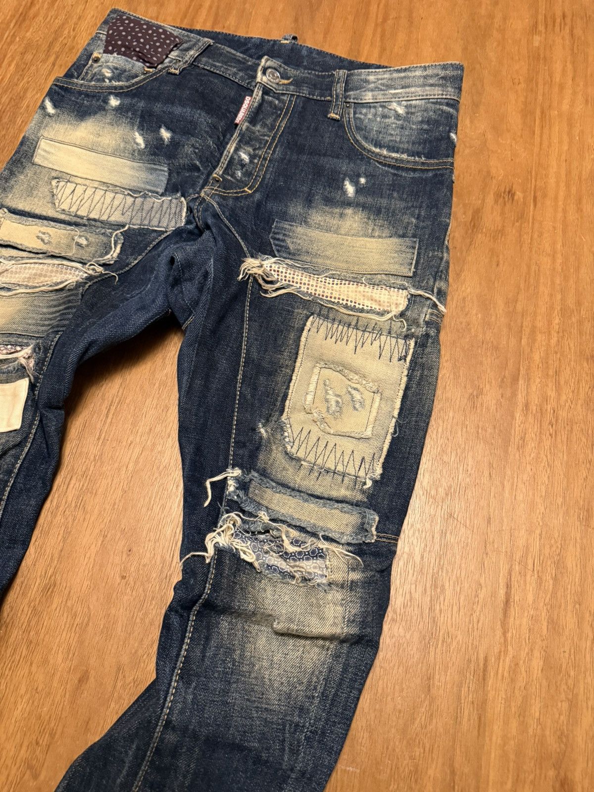 Dsquared2 Dsquared cropped denim, jean Japanese distressing Size US 31 - 2 Thumbnail