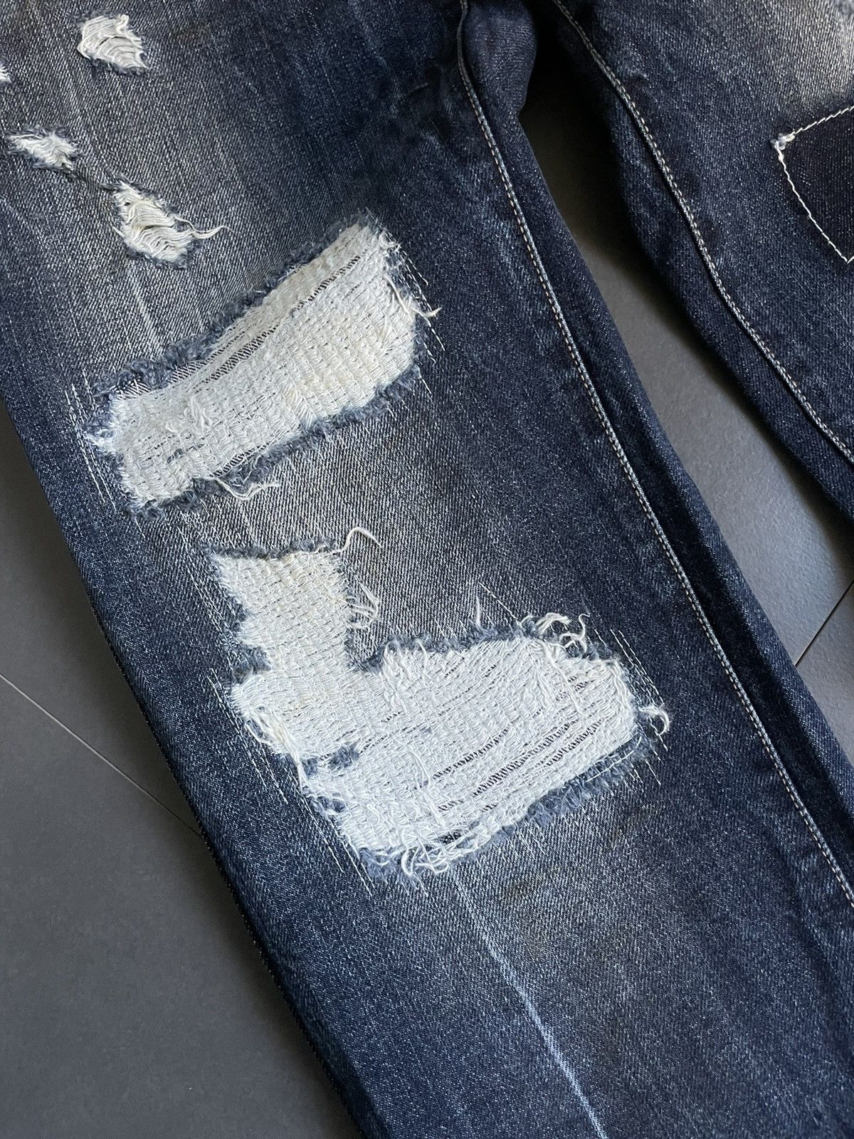 Japanese Brand Vintage Japanese Patchwork Boro Distressed Denim Size US 32 / EU 48 - 4 Thumbnail