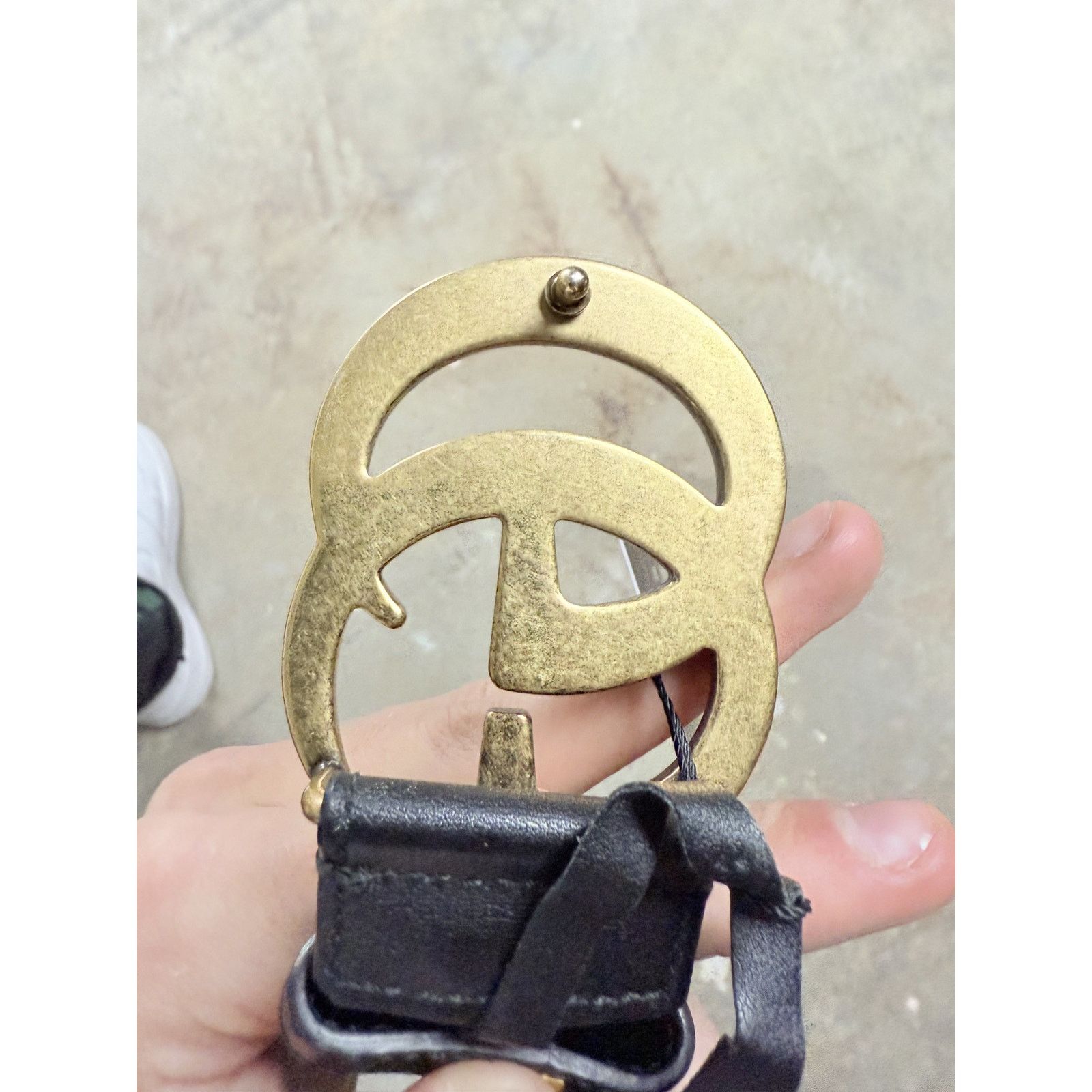 Gucci Gucci Belt Black Gold 90-36 (30-32) Used Size 30 - 3 Thumbnail