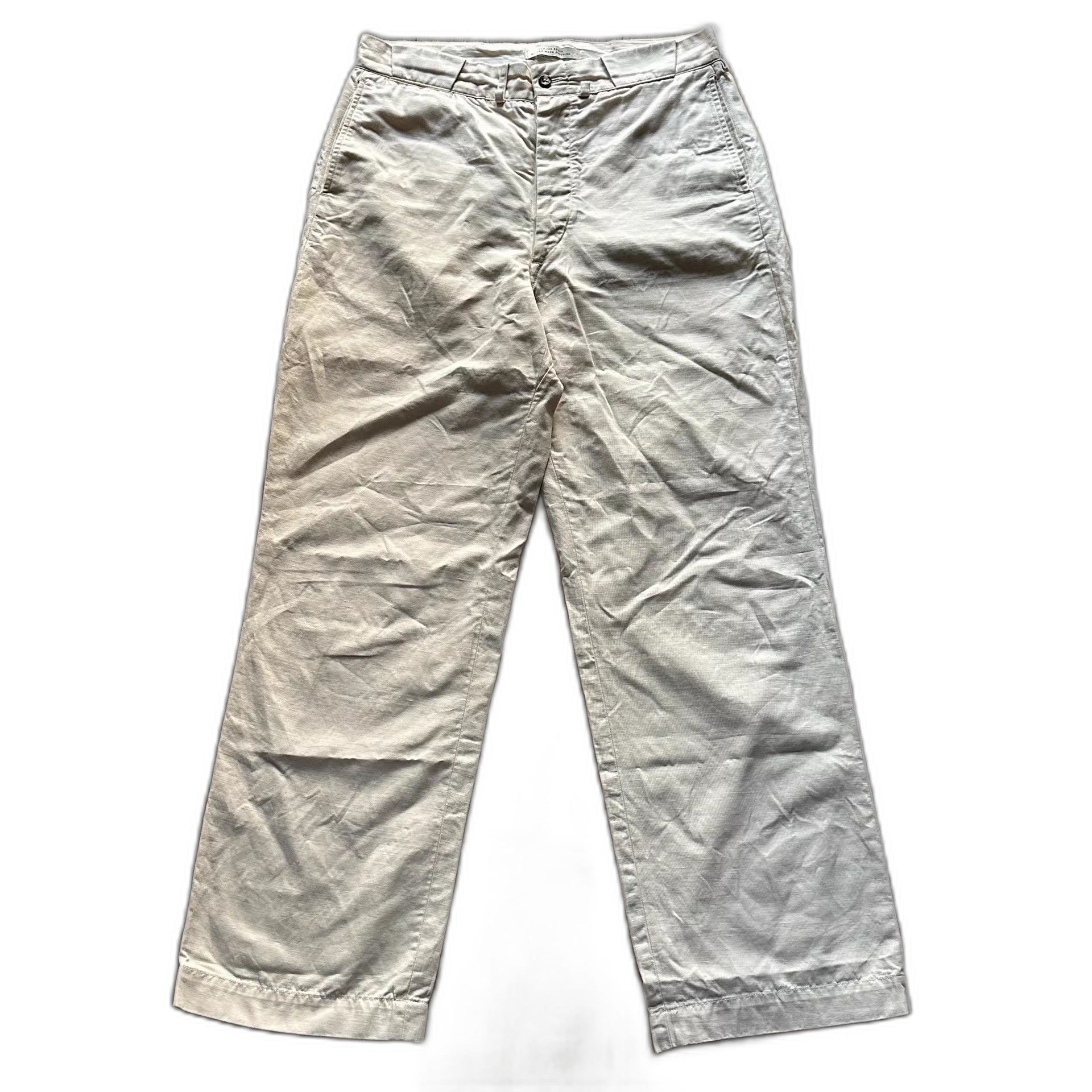 Old Joe OLD JOE Linen Cotton Beige Pants Size US 34 / EU 50 - 1 Thumbnail