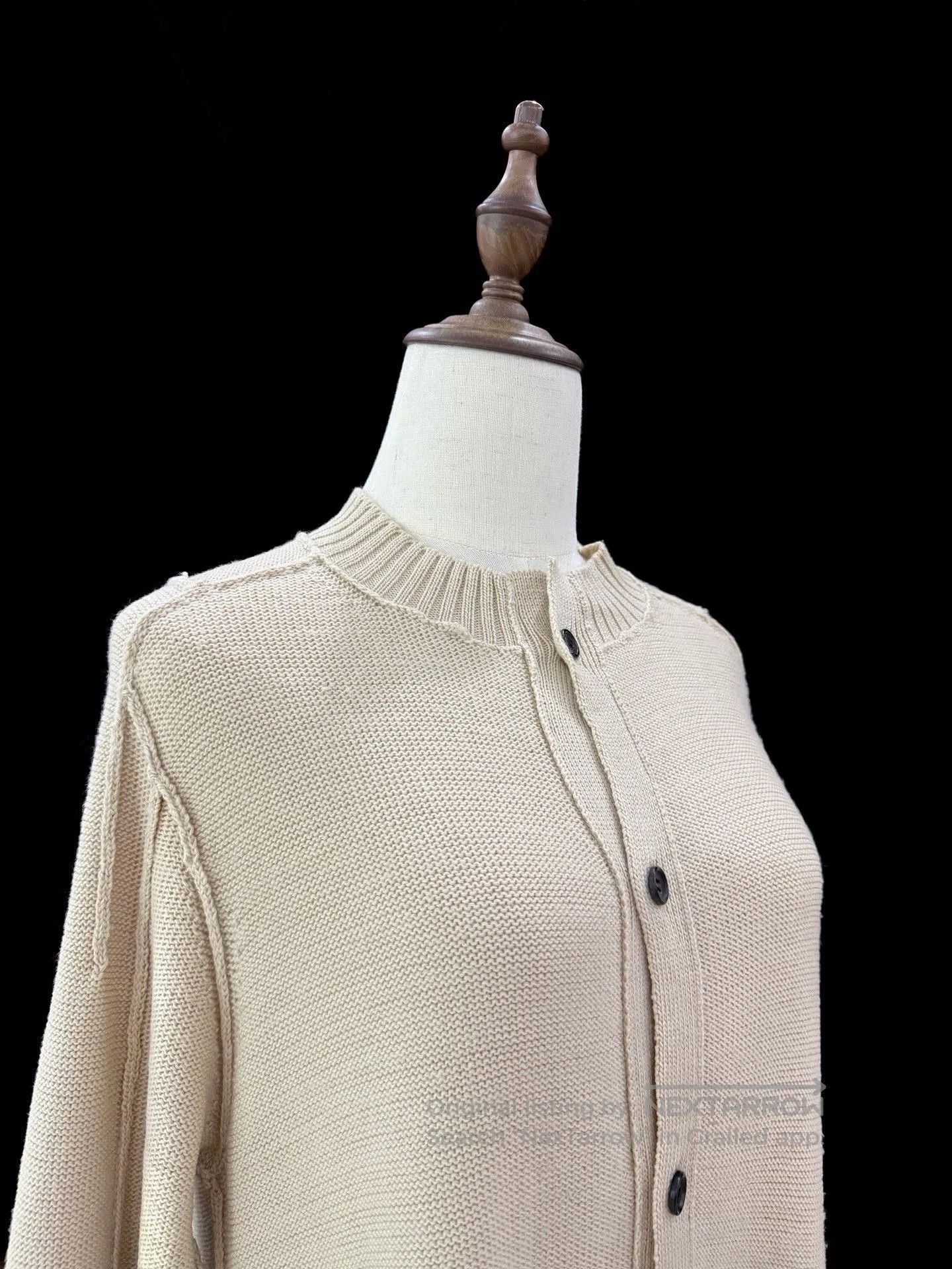 Y's Yohji Yamamoto Y's Asymmetric Hem Wool Cardigan. Size M / US 6-8 / IT 42-44 - 3 Thumbnail