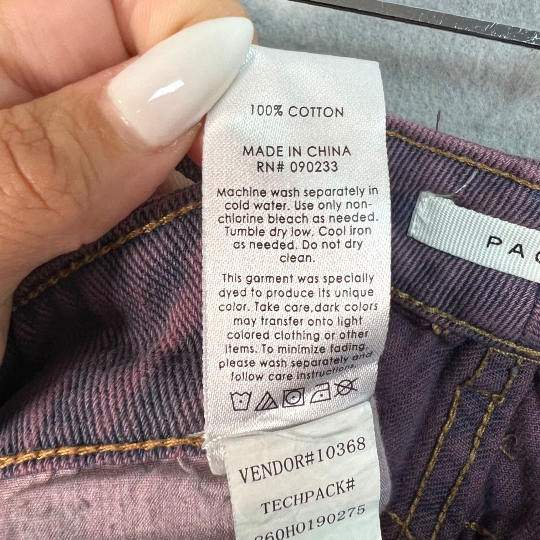 Pacsun PacSun Womens Denim Jeans High-Waisted Purple 29 Inseam 27 Cotton Straight Leg Adult Womens Size 29 Purple Vintage/90s Theme Mens Womens Girls? Size 29" - 5 Thumbnail