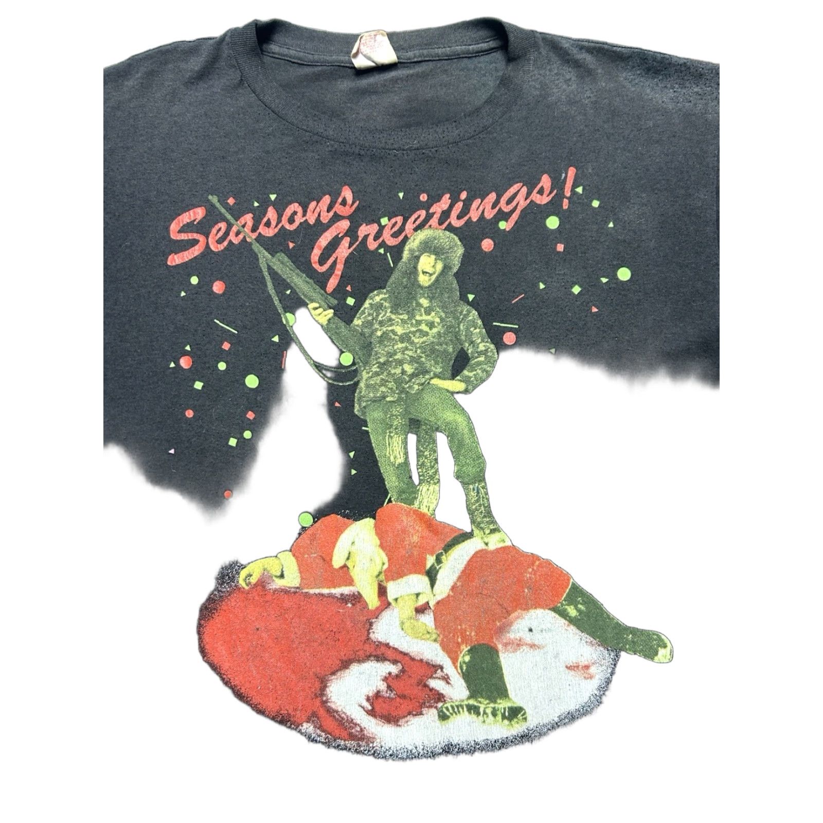 Vintage VINTAGE Ted nugent Seasons greetings tour Christmas Santa Thin Large Shirt Men L Black 90s T-Shirt Christmas Santa tour Nogent? Size US L / EU 52-54 / 3 - 1 Thumbnail