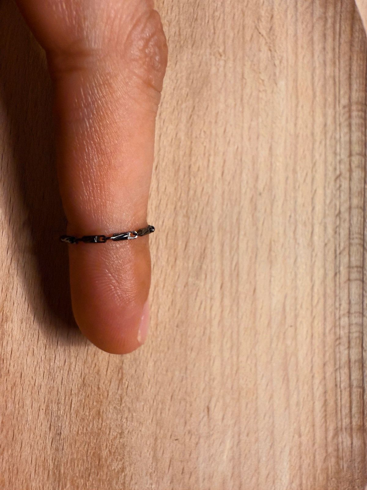Other Minimalist Black Chain Link Ring – One Per Listing Size ONE SIZE - 3 Thumbnail