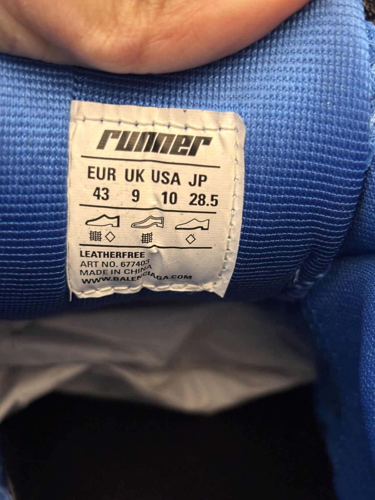 Balenciaga Balenciaga Runner Blue Orange Black Size US 10 / EU 43 - 9 Thumbnail