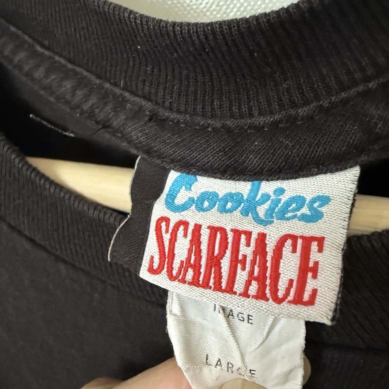 Cookies Scarface X Cookies Tony Montana 80’s Crime Drama T-Shirt Size US L / EU 52-54 / 3 - 3 Thumbnail