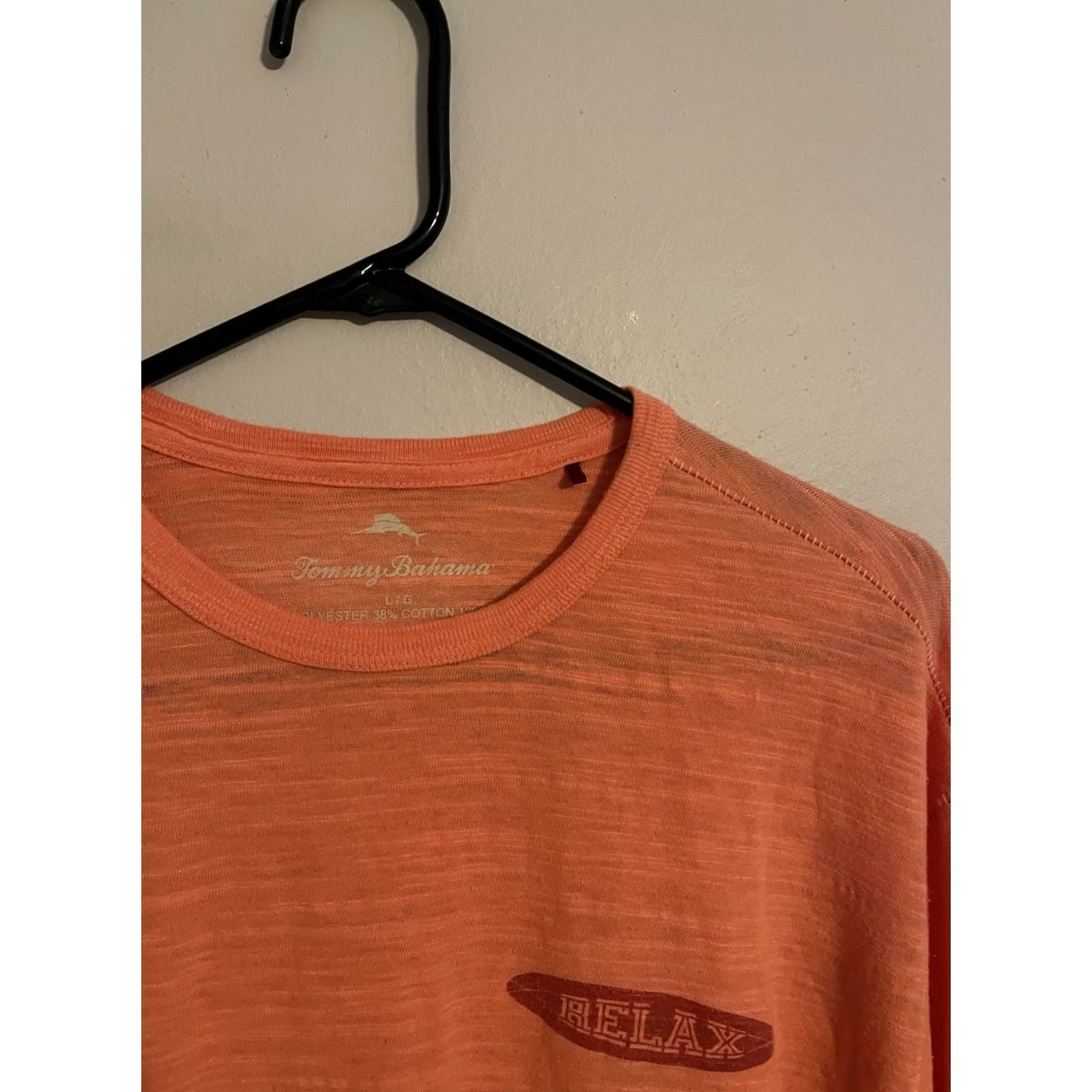 Tommy Bahama Tommy Bahama Orange Tri-Blend L/S Spellout Casual Shirt Mens Large Size US L / EU 52-54 / 3 - 2 Thumbnail