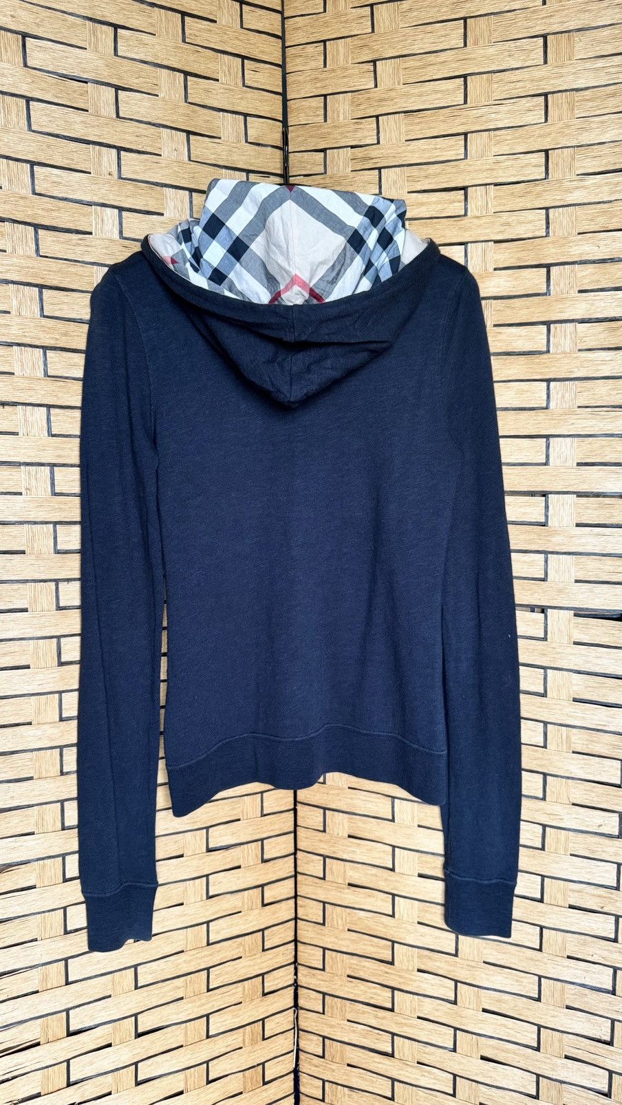 Burberry × Vintage Vintage Burberry Brit Zipper Hoodie Size XS / US 0-2 / IT 36-38 - 2 Thumbnail