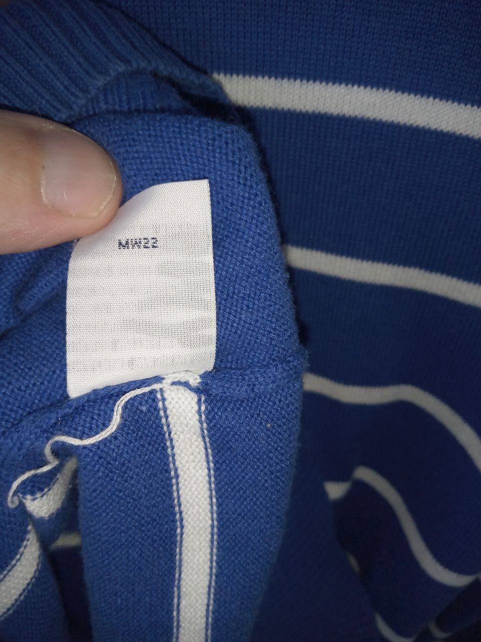 Polo Ralph Lauren Vintage Polo Ralph Lauren Sweater V Neck Blue Striped Size US M / EU 48-50 / 2 - 11 Thumbnail