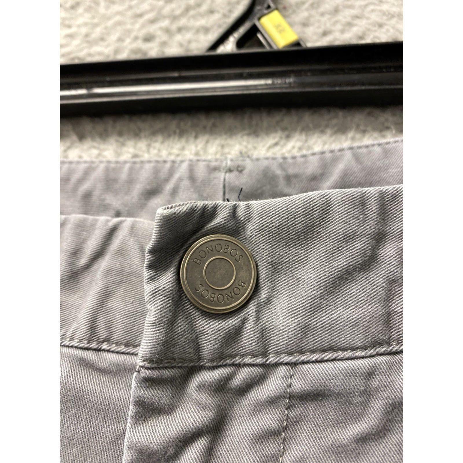 Bonobos Bonobos Chino Pants Mens 32x30 Gray Stretch Slim Fit Slash Pockets Size US 32 / EU 48 - 3 Thumbnail