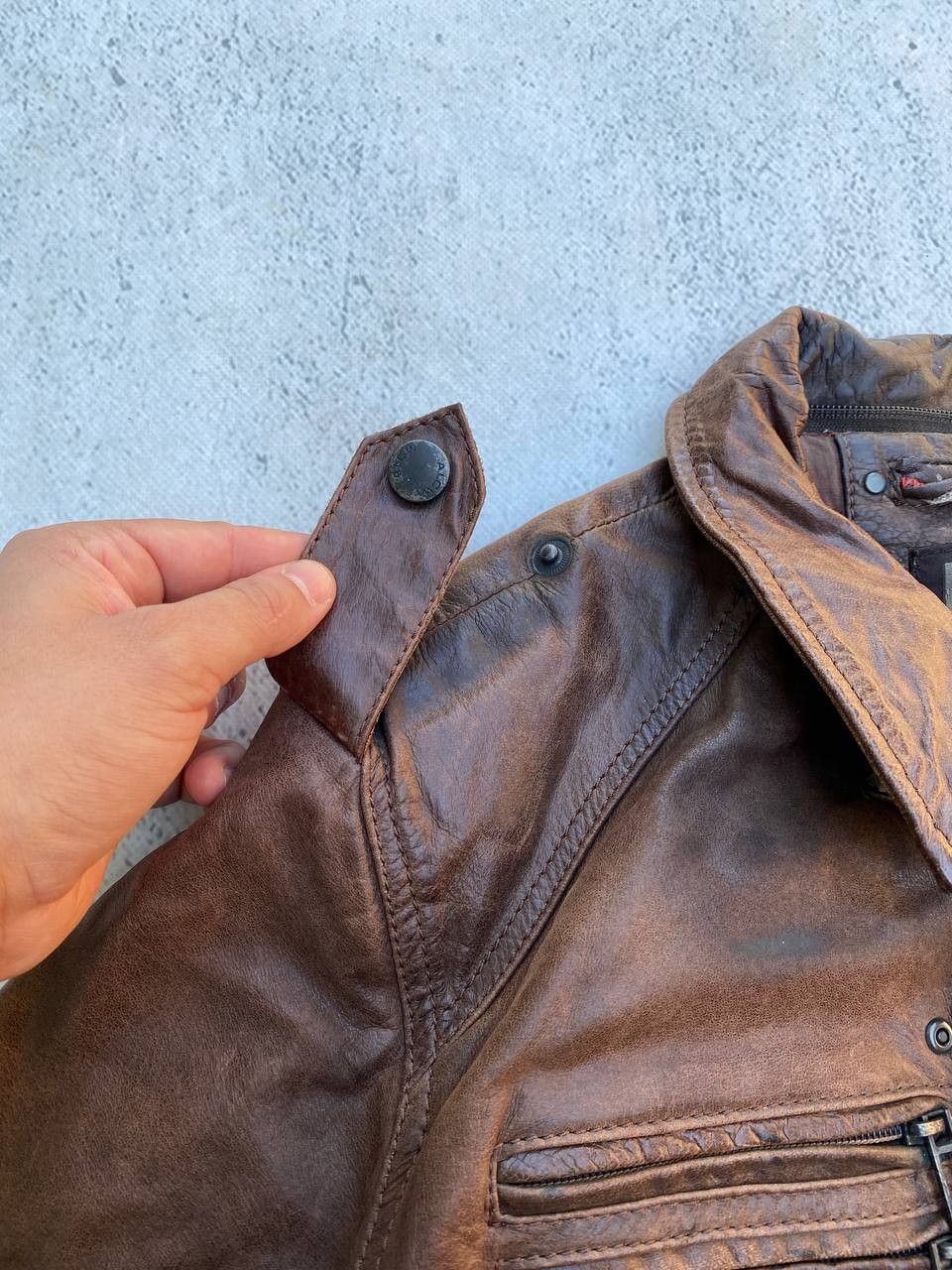 Other Leather Faded Avant Garde brown Rick Owens style Jacket Size US XL / EU 56 / 4 - 10 Thumbnail
