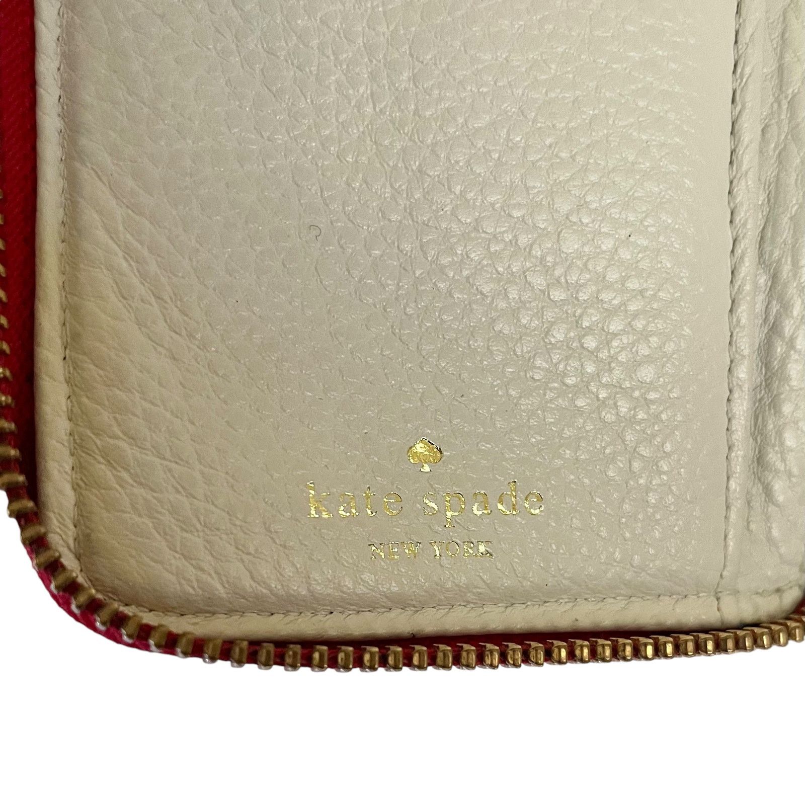 Kate Spade Kate Spade Red Saffiano Leather Zip-Around Wristlet Wallet Size ONE SIZE - 4 Thumbnail