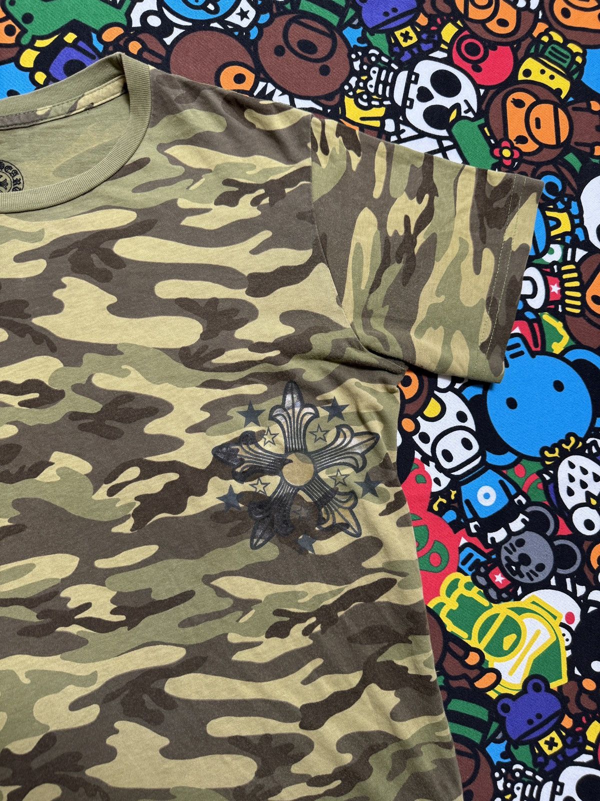 Chrome Hearts Chrome Hearts Camo Multi Star Logo Tee Size US S / EU 44-46 / 1 - 4 Thumbnail