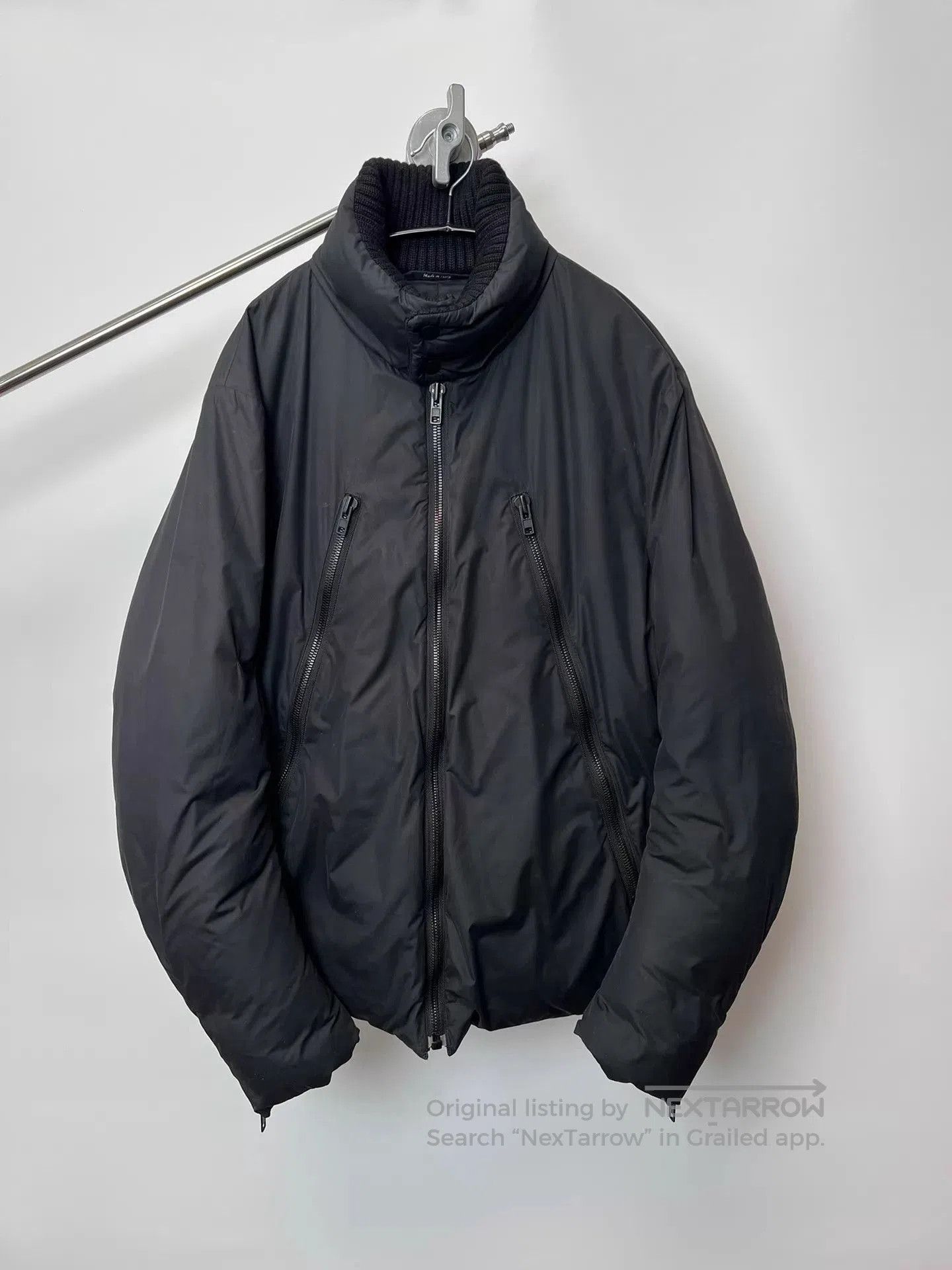 Maison Margiela Black Puffer Jacket with High Collar and Zip Pockets. Size US M / EU 48-50 / 2 - 1 Thumbnail