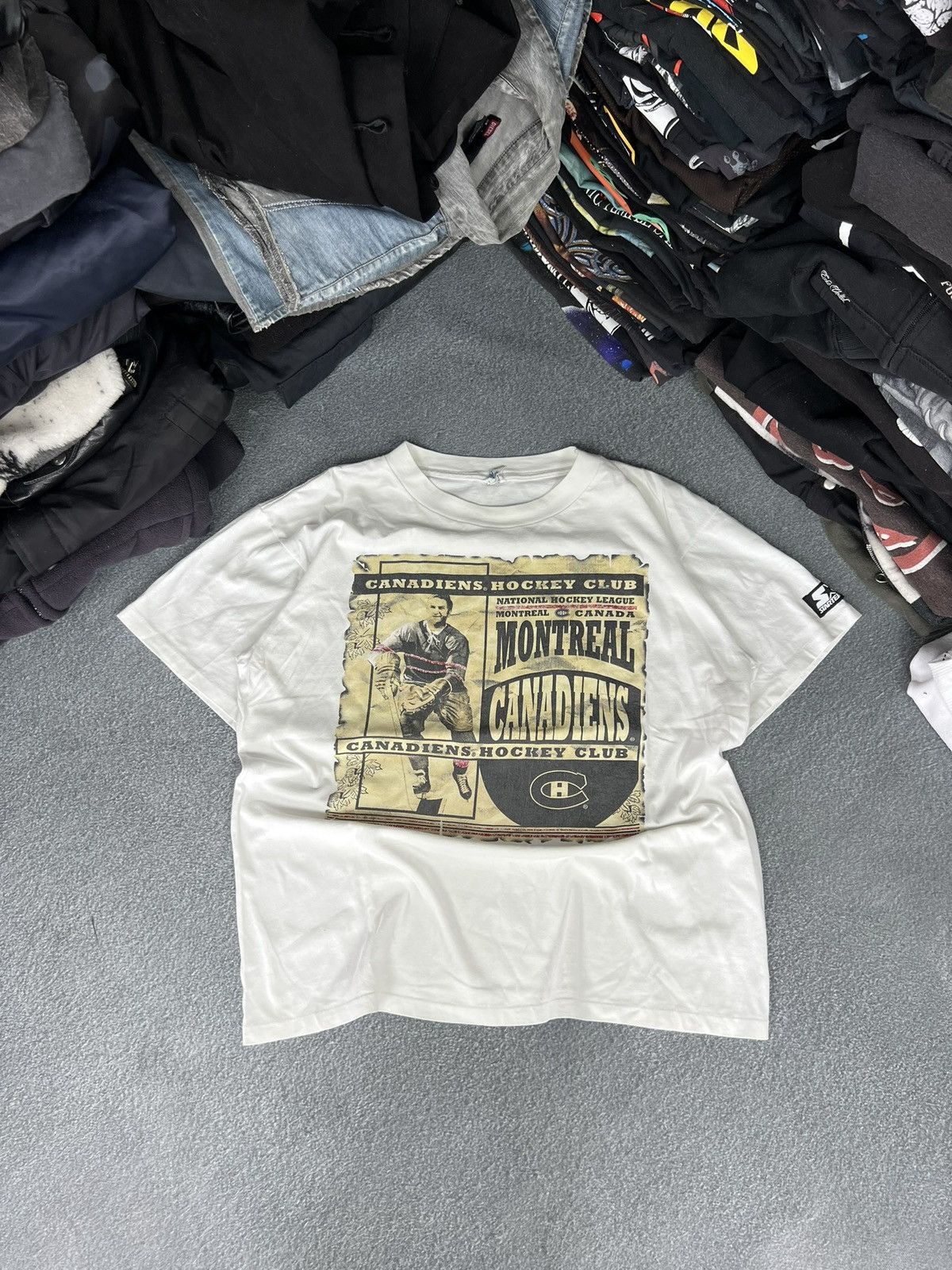 Starter Montreal Canadiens Vintage White Starter T-Shirt Tee Size US M / EU 48-50 / 2 - 1 Thumbnail