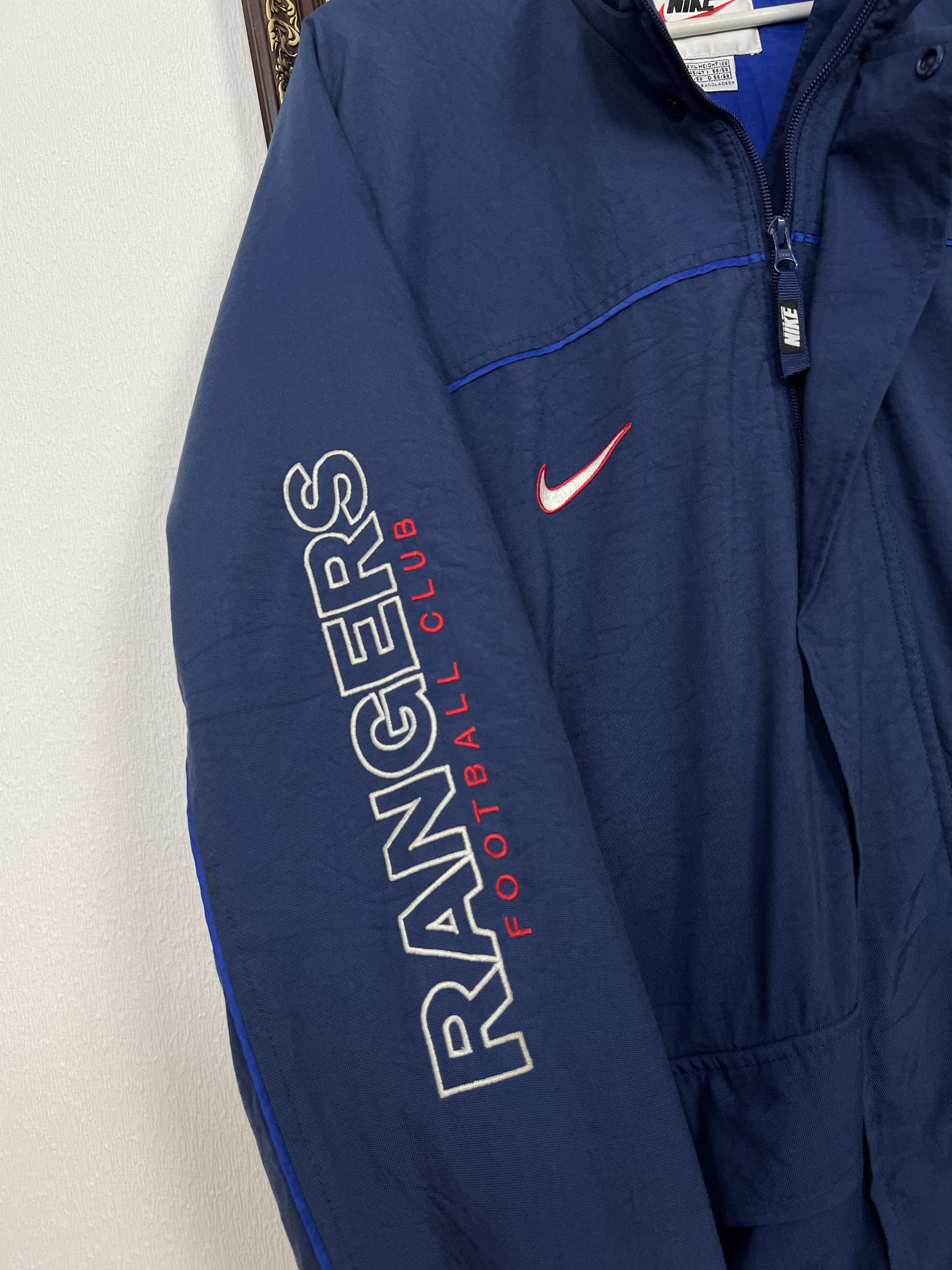 Nike Vintage 90's Nike Glasgow Rangers Football Jacket Soccer Size US XL / EU 56 / 4 - 4 Thumbnail
