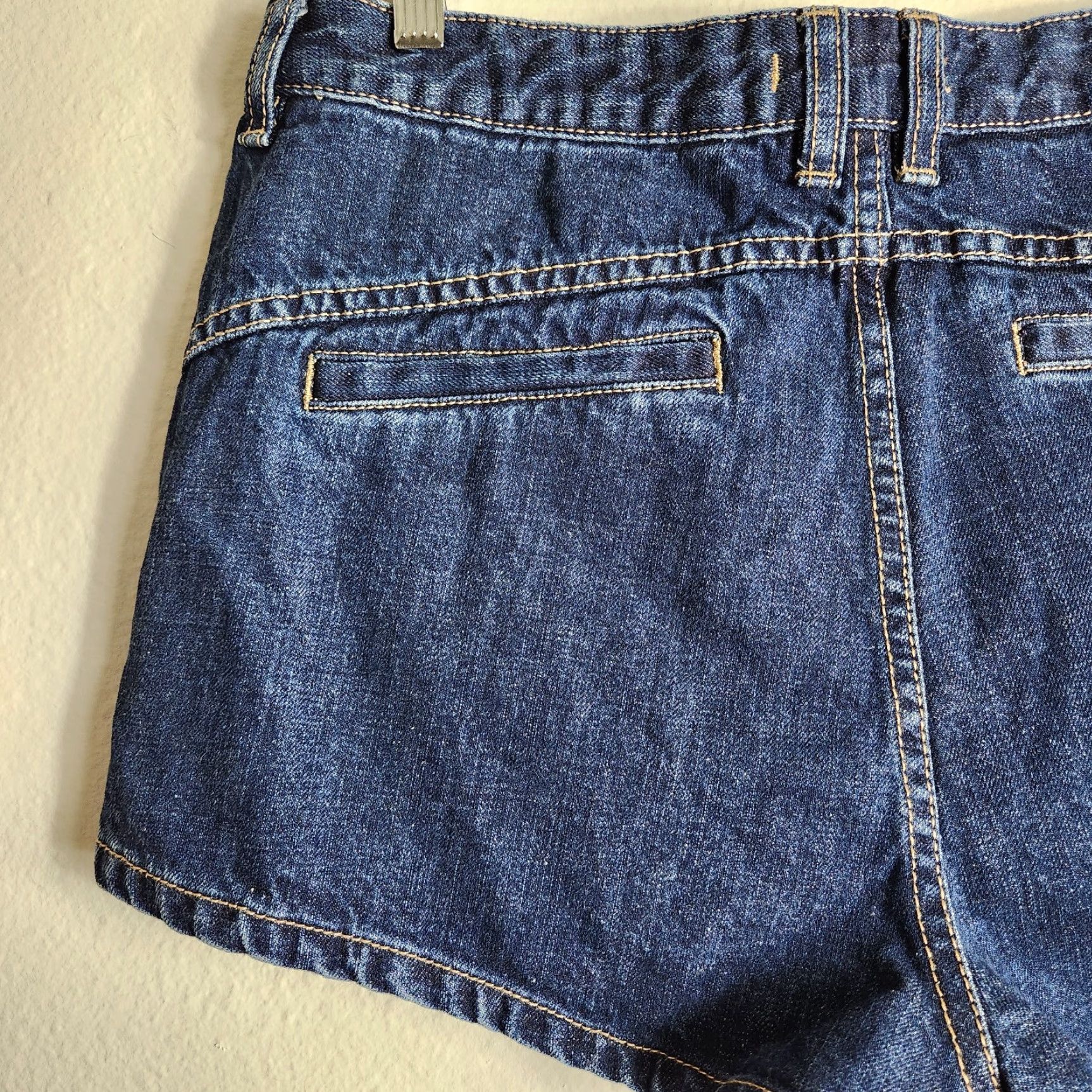 Free People VINTAGE Free People Blue Denim Eyelet Trim High Waisted Sweet Surrender Shorts-Size 31 Size 24" / US 00 / IT 34 - 6 Thumbnail
