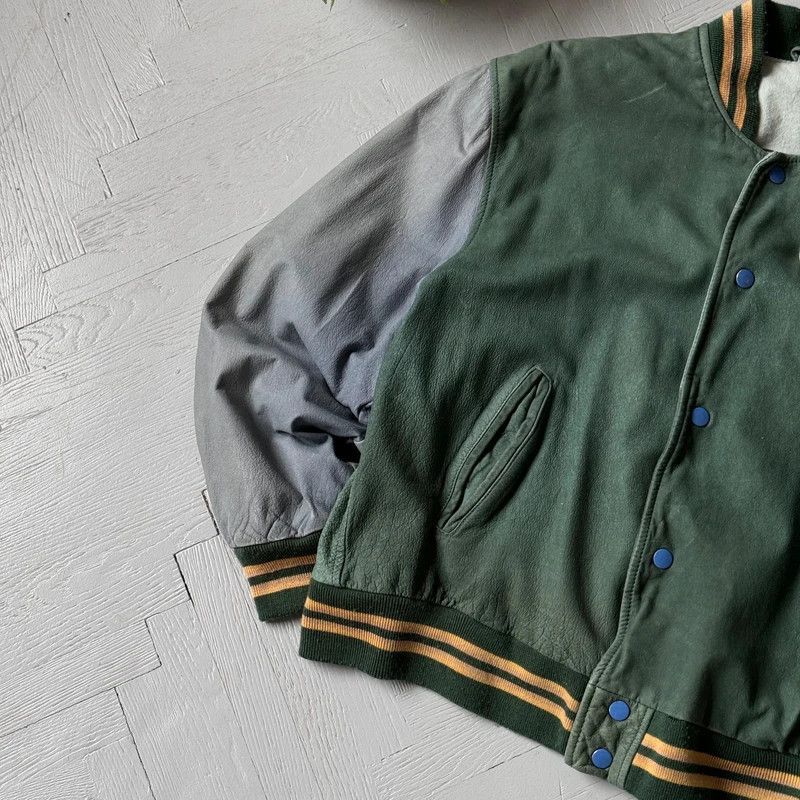 Vintage Vintage Leather Varsity Bomber Jacket Size US M / EU 48-50 / 2 - 4 Thumbnail